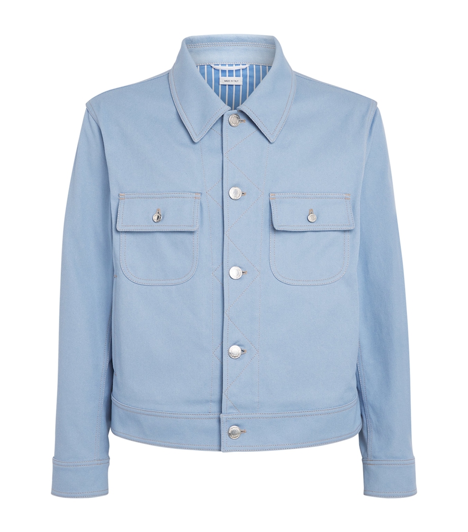 Denim Backstrap Utility Jacket LIGHT BLUE Image 1