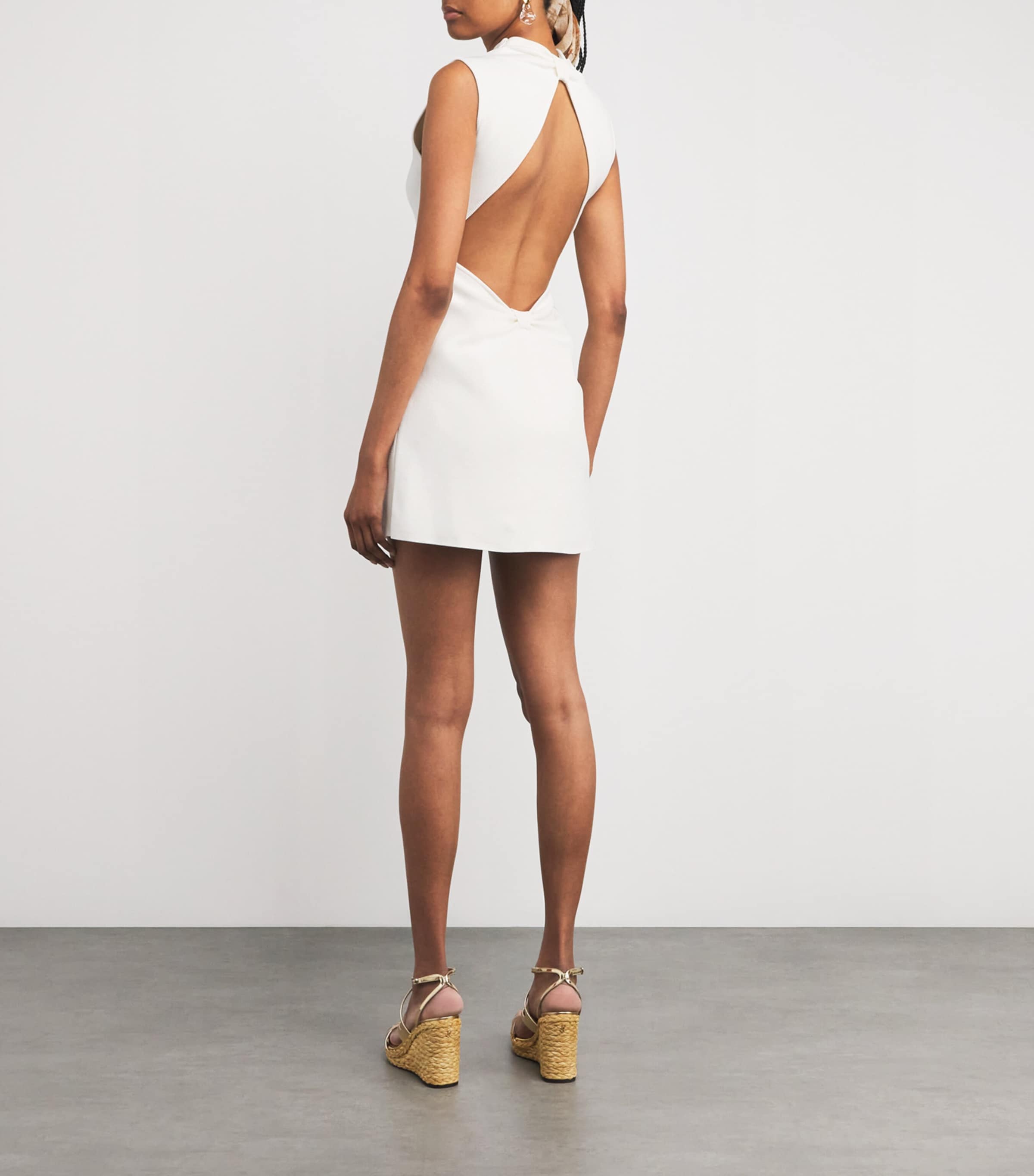 Cult Gaia Ivory Knitted Harlow Mini Dress | Harrods US
