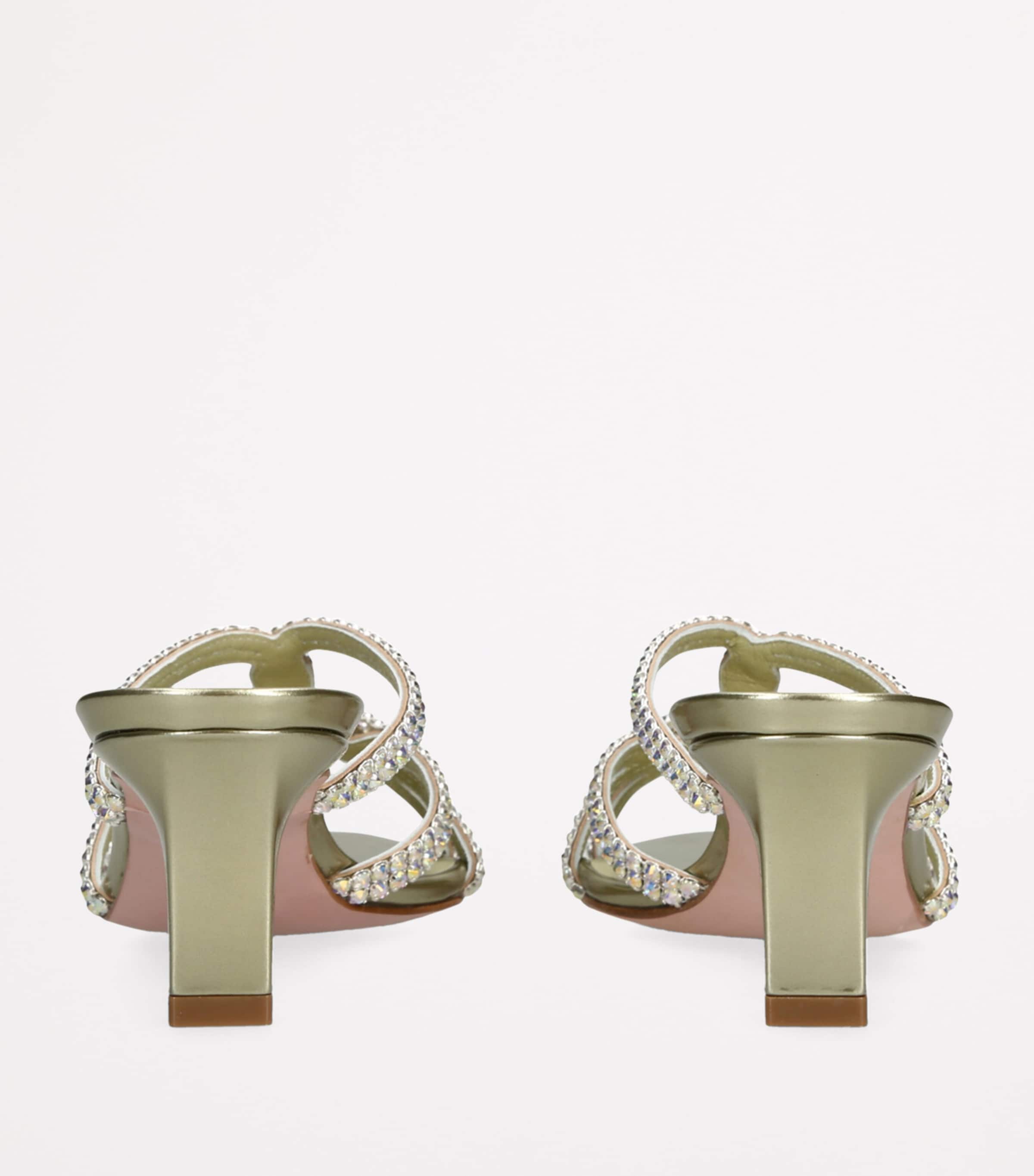 Gina Leather Embellished Montpellier Mules 50 Green Image 2