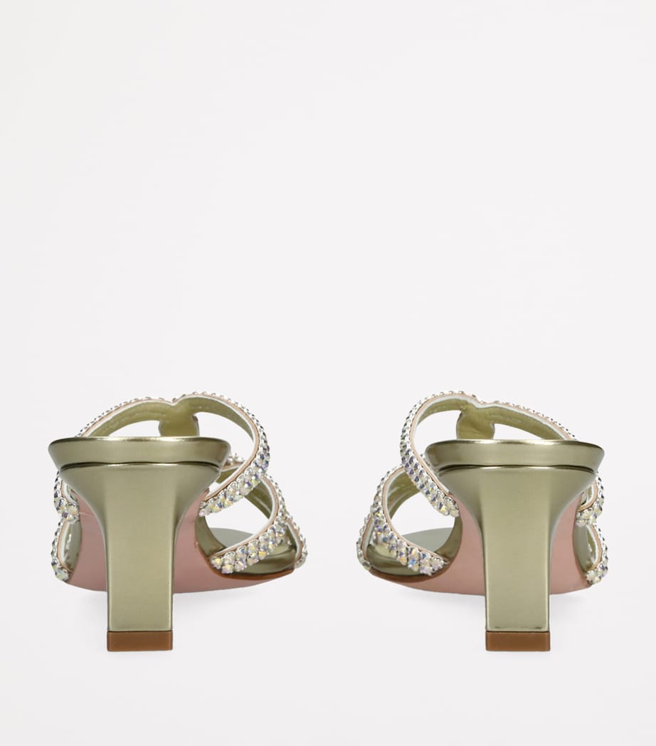 Leather Embellished Montpellier Mules 50 GREEN Image 2
