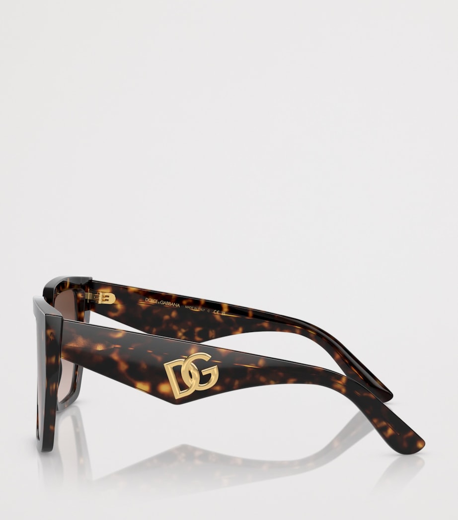 Dolce&Gabbana Tortoiseshell Oversized Square Sunglasses Brown Image 3