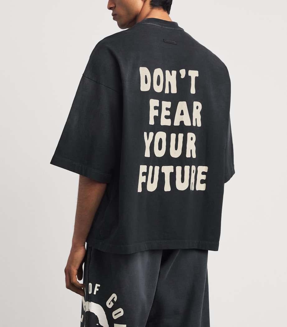Fear Of God Mens x DSYF Support Liberation Now T-Shirt Black/ Image 5