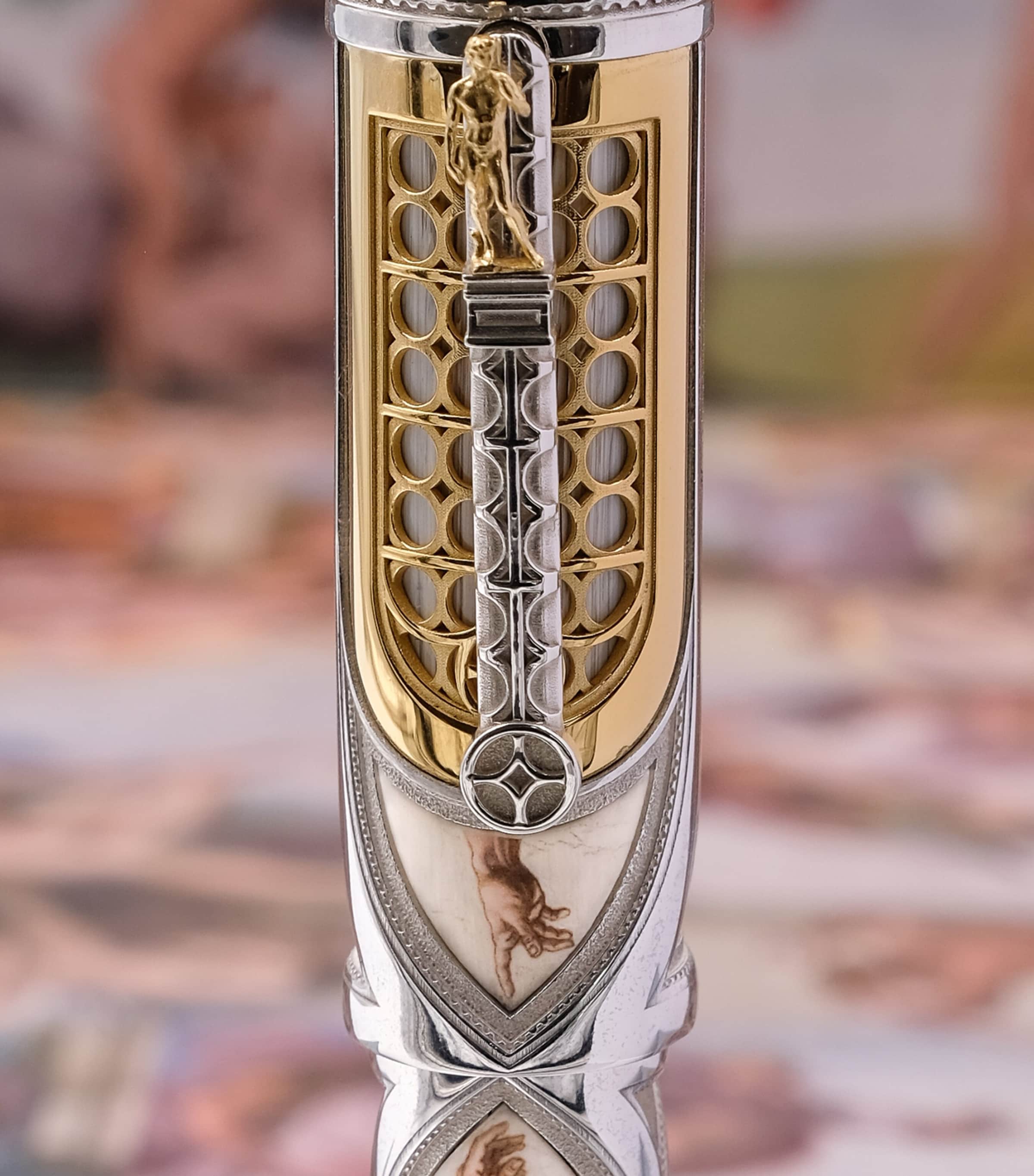 Yellow Gold Michelangelo Rollerball Pen MULTI Image 4