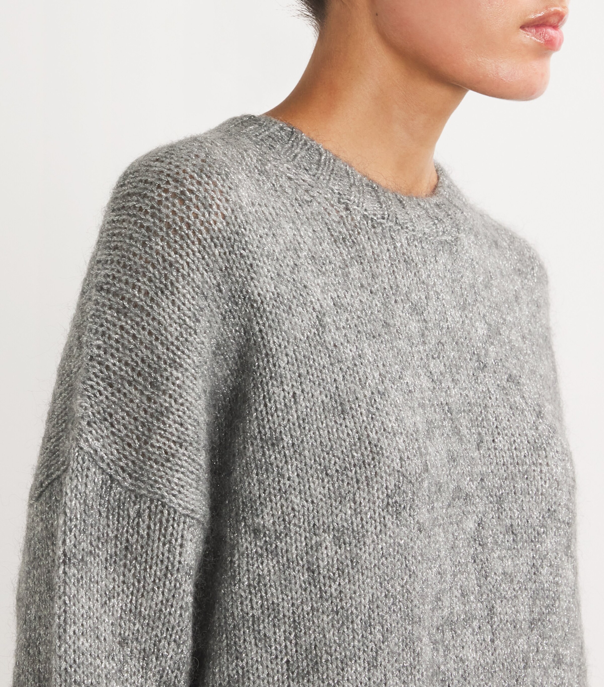 Lurex-Blend Sweater SILVER Image 6