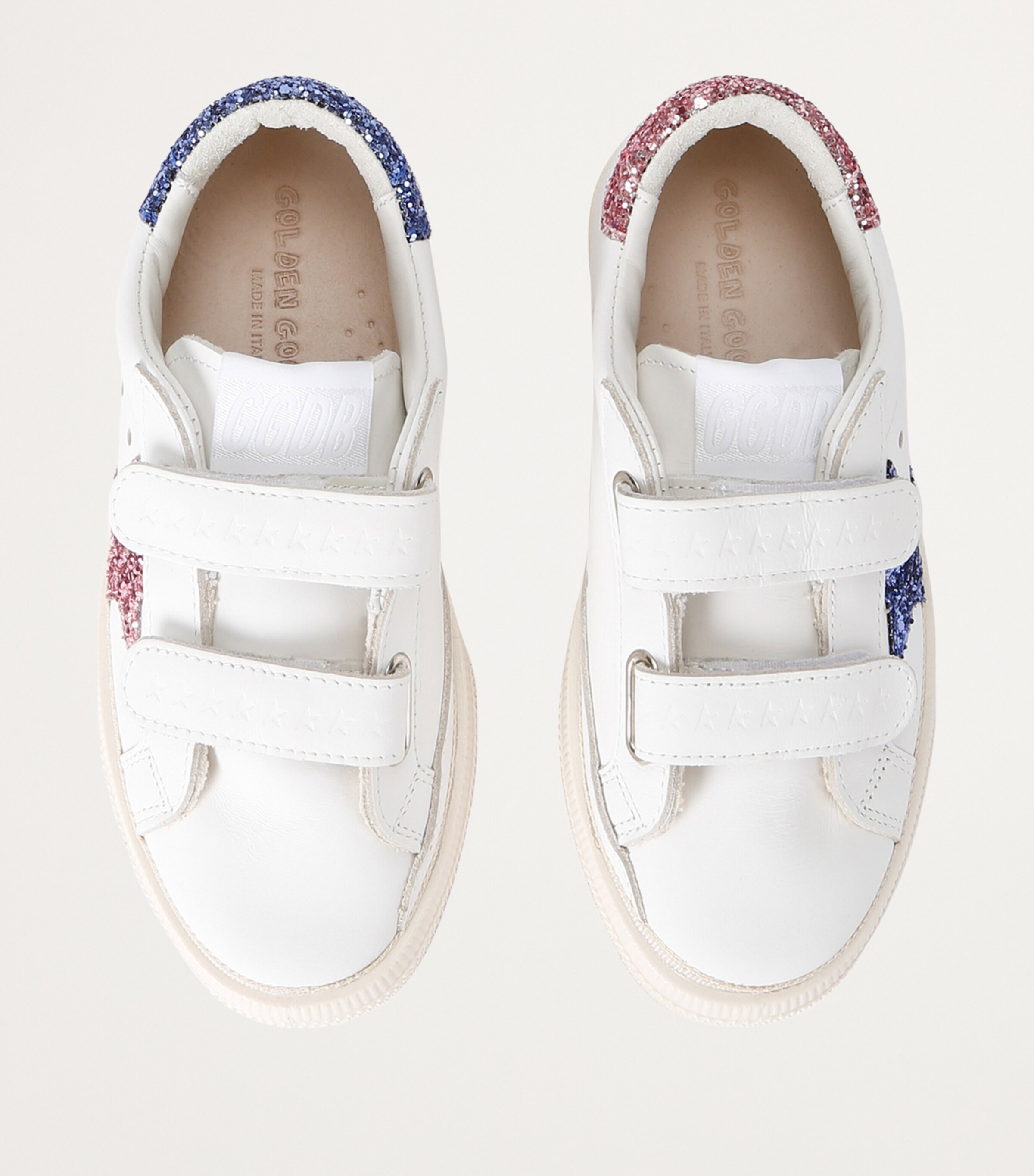 Golden Goose Leather May School Sneakers White/navy Image 4
