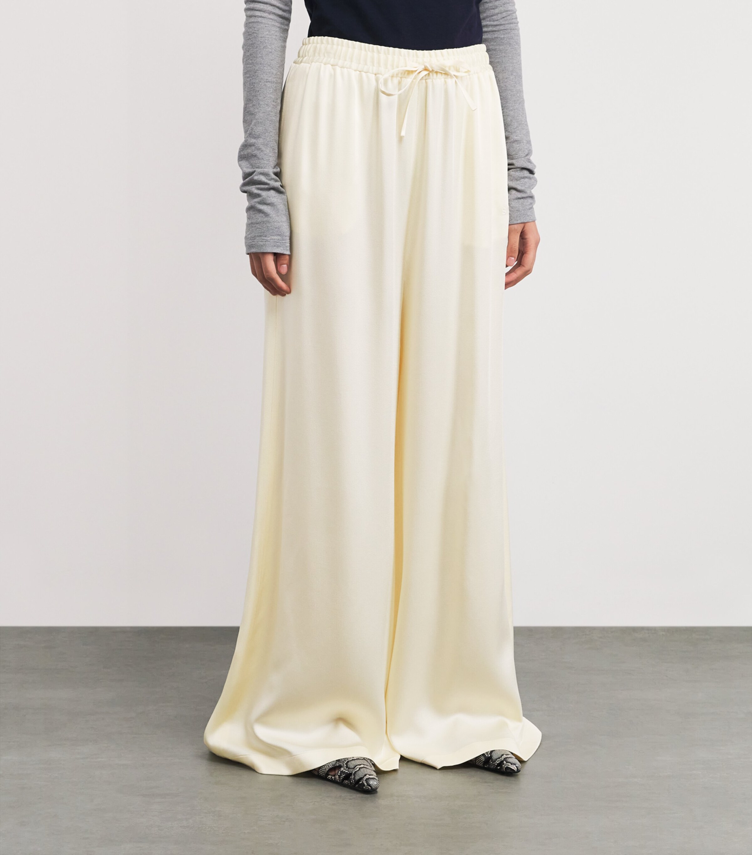 Satin Wide-Leg Trousers 9210 BUTTERMILK Image 3