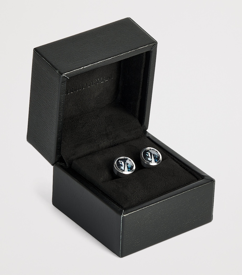 Sterling Silver Embellished Cufflinks U9266 Image 3
