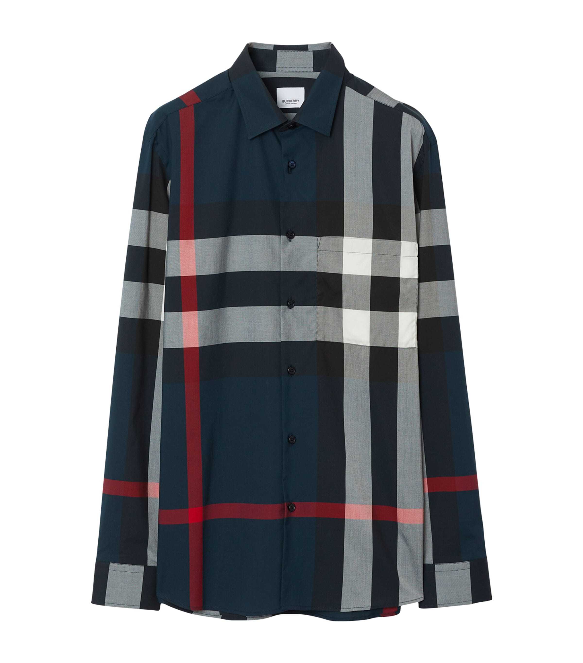 Burberry Long Sleeve Summerton Shirt In Navy