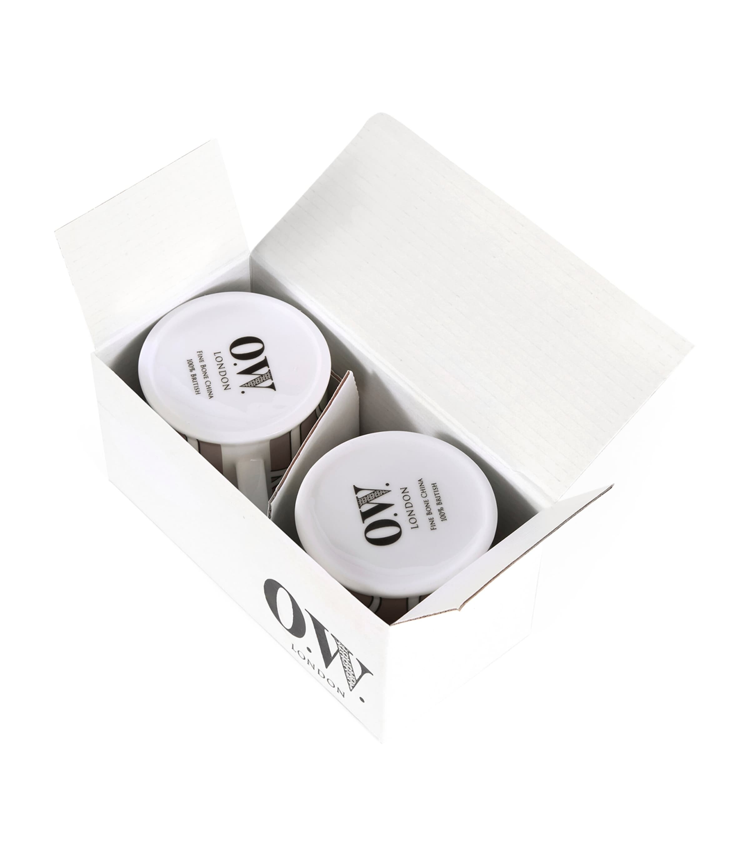 Set of 2 Loop Espresso Cups TRUFFLE/WHITE Image 3