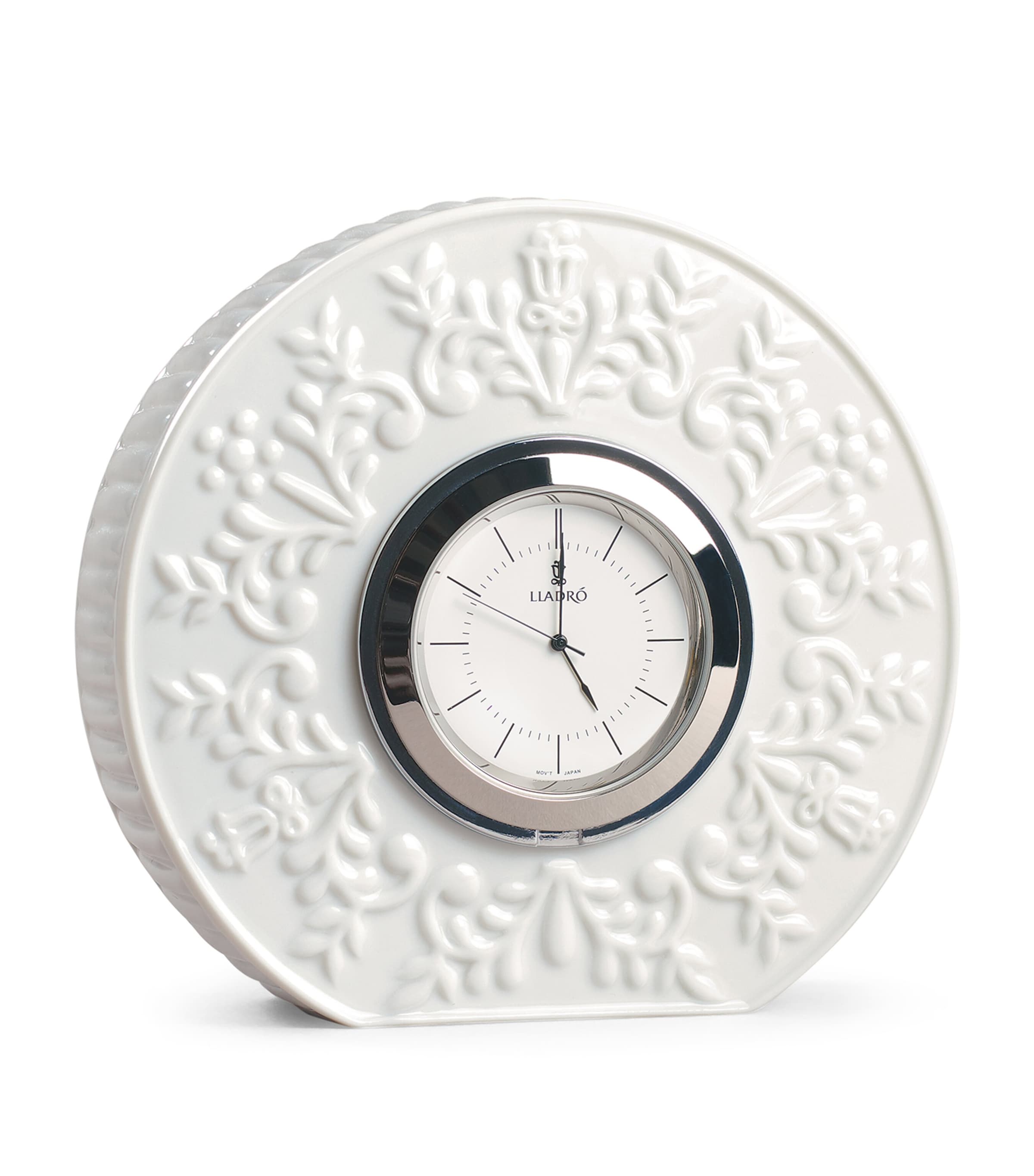 Lladrò Porcelain Logos Clock In White