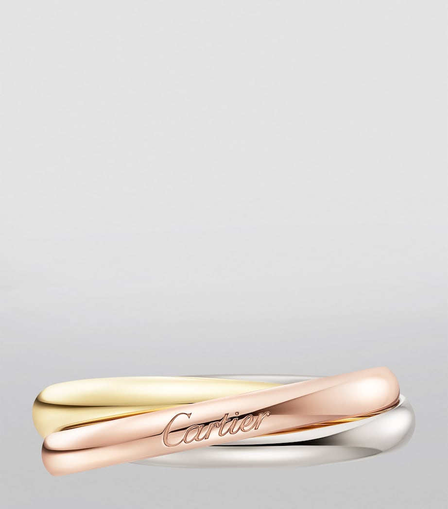 Small White, Yellow and Rose Gold Trinity Ring MIXED GOLD Image 4