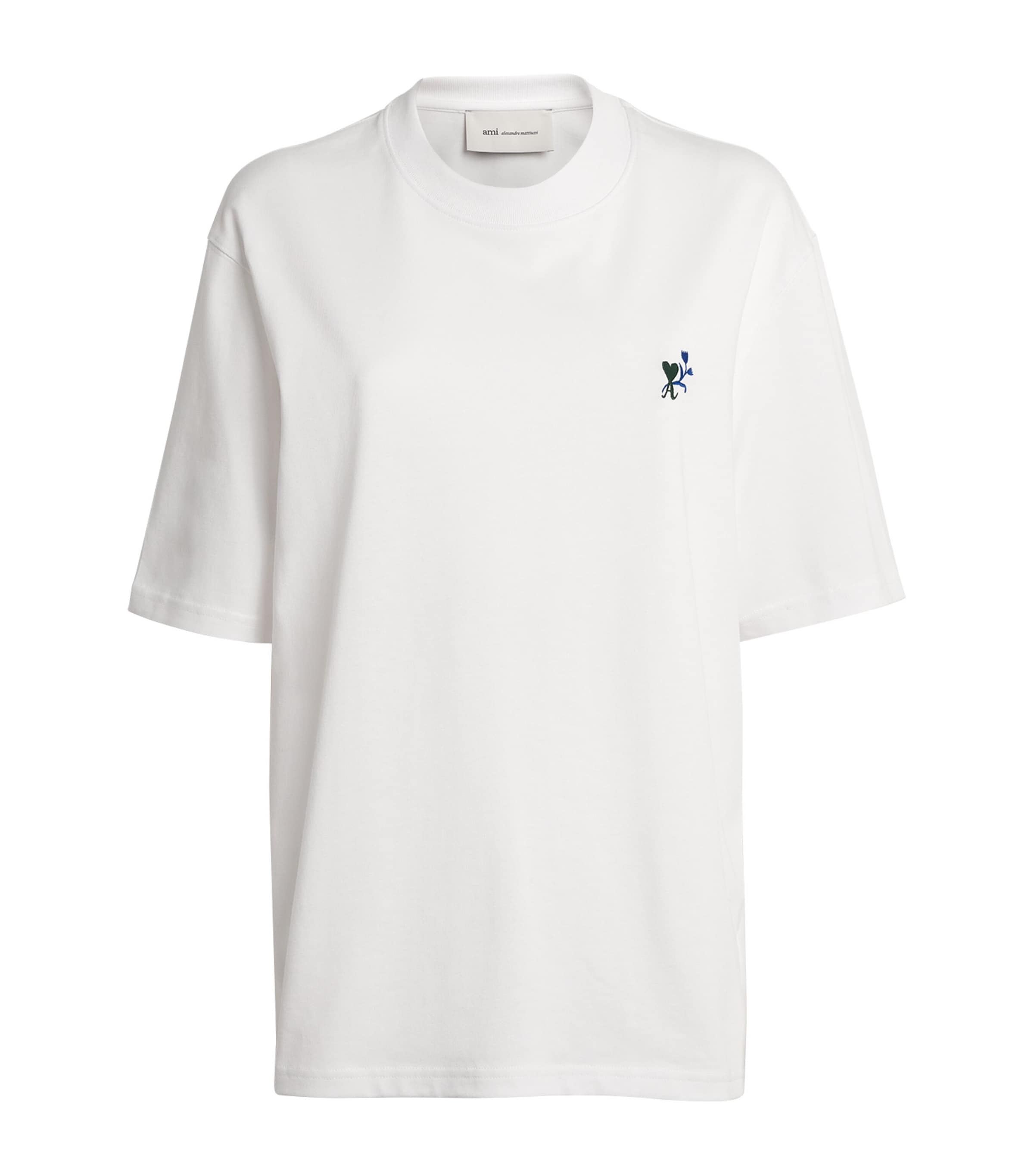 AMI Paris Womens Ami de Coeur Tulip T-Shirt Blanc Image 1