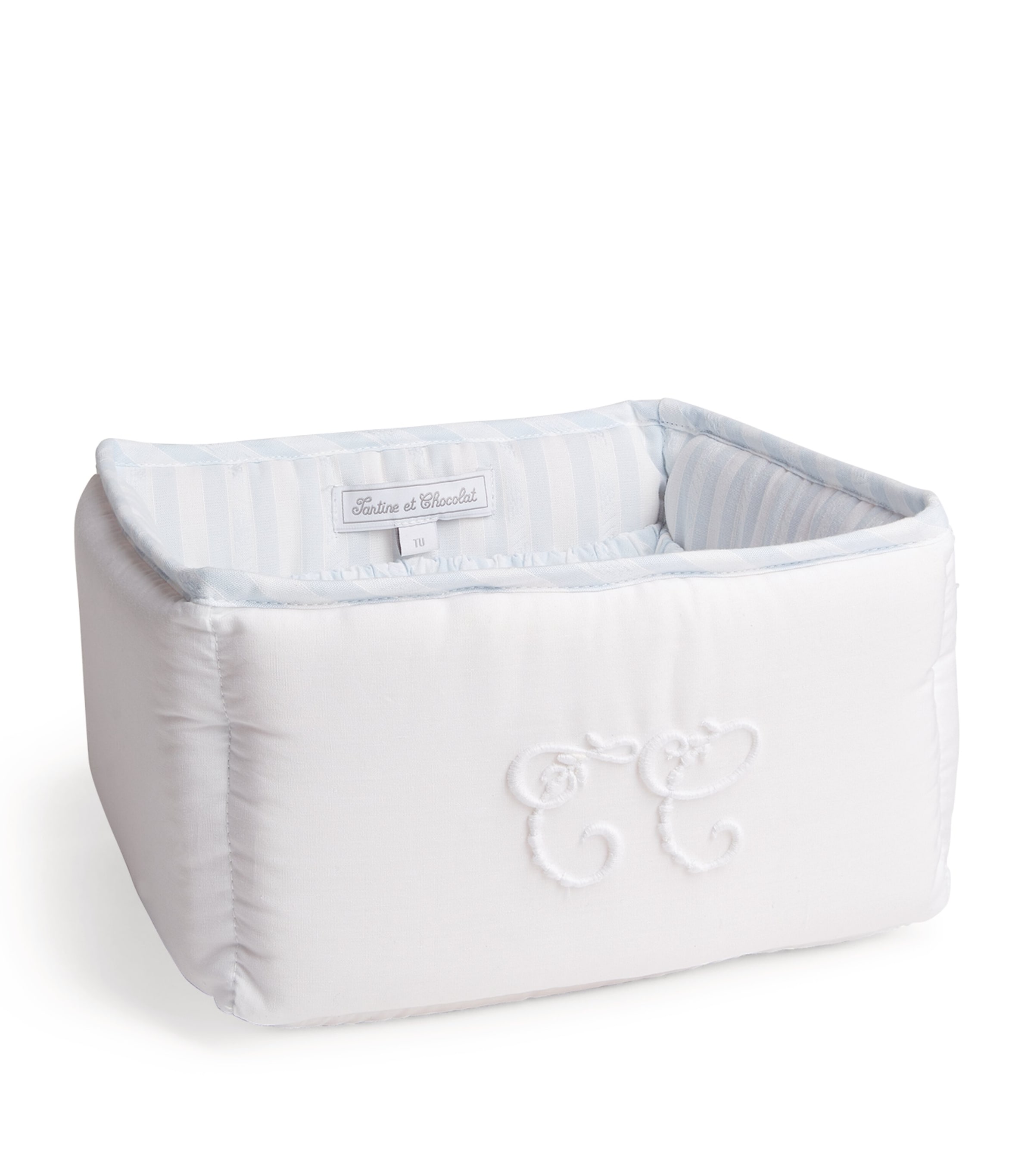 Cotton Monogram Basket BLUE Image 3