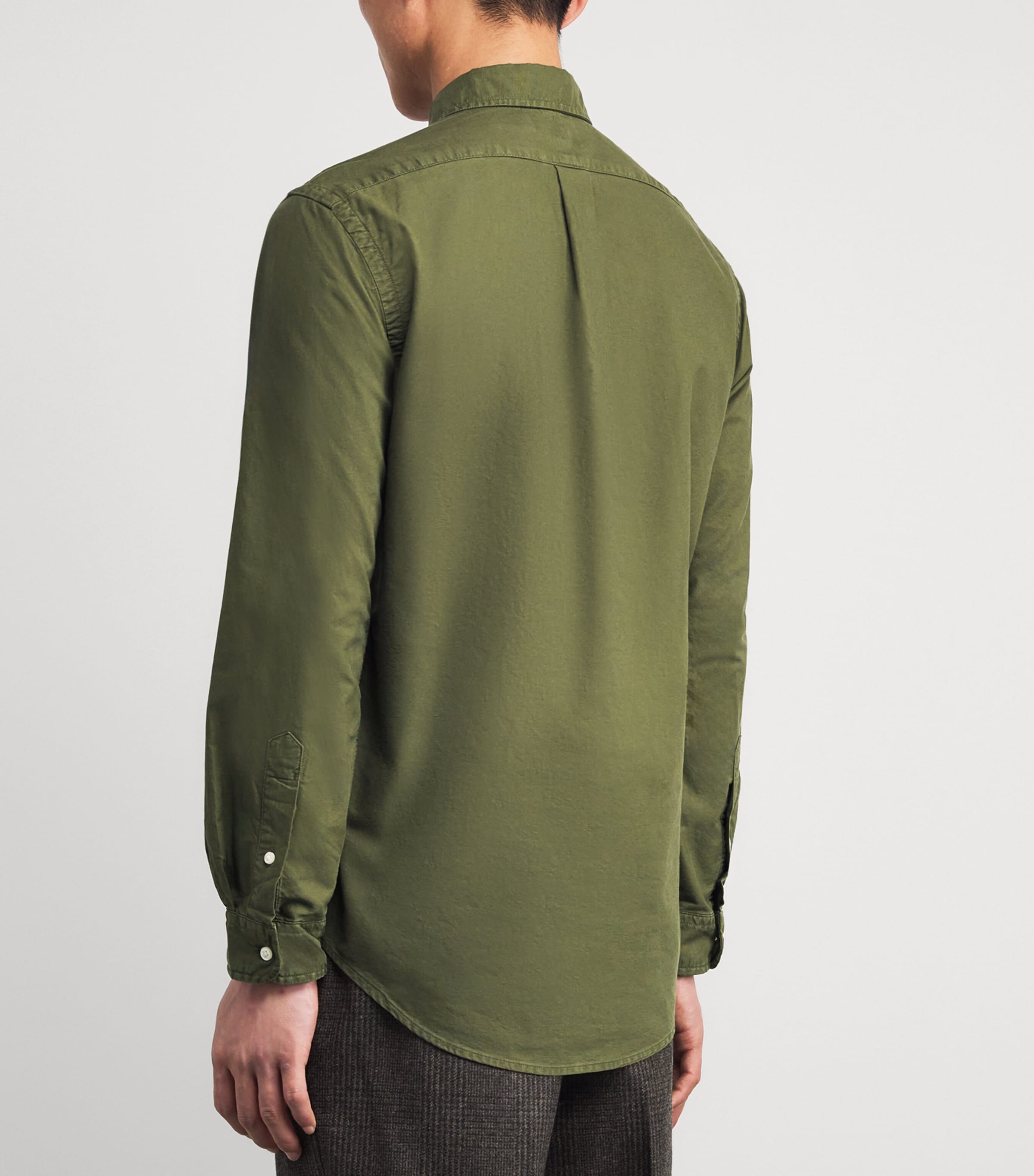 Cotton Custom Fit Oxford Shirt NEW OLIVE Image 4