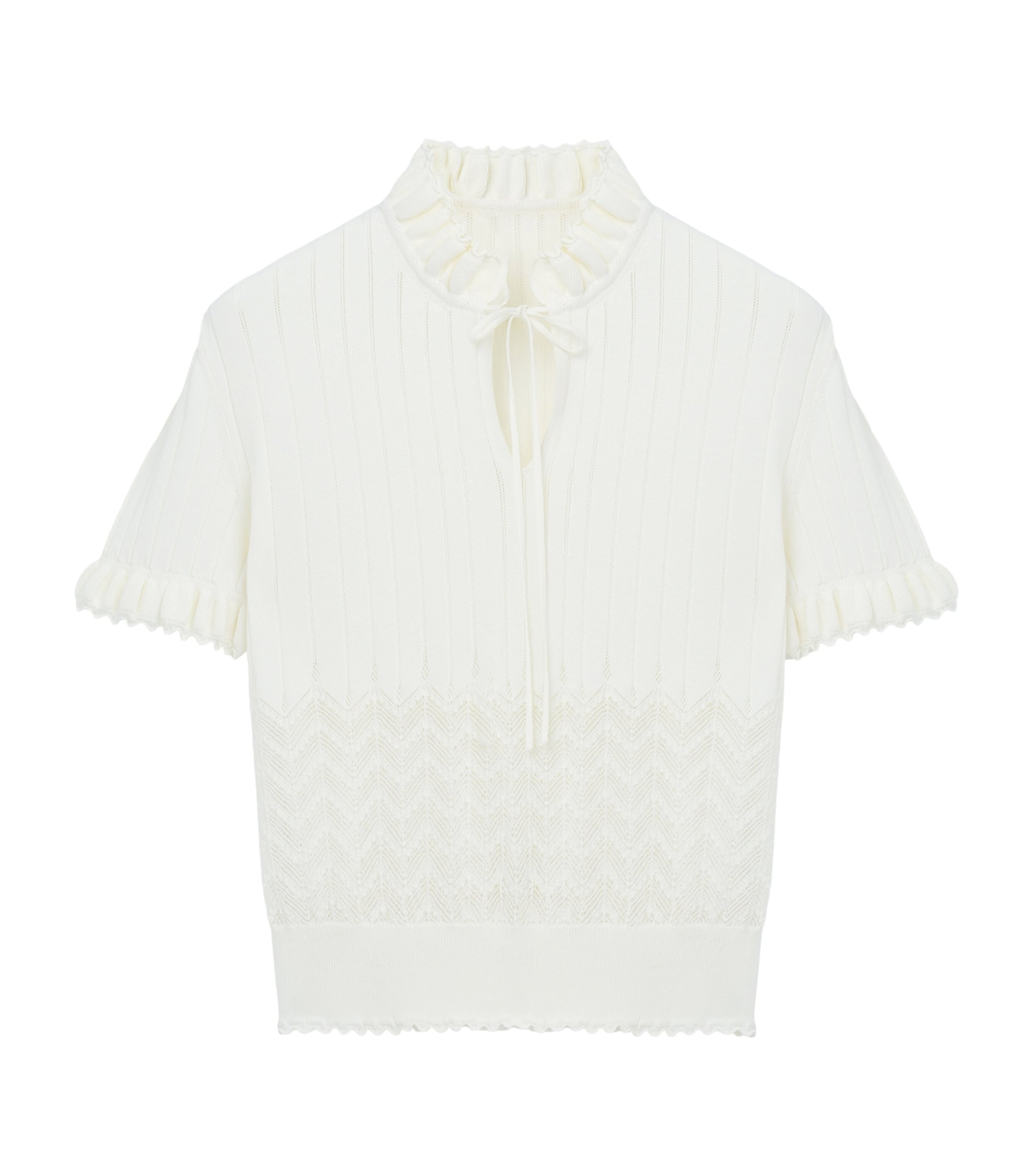 McQueen Womens Pointelle Knit Top Image 1