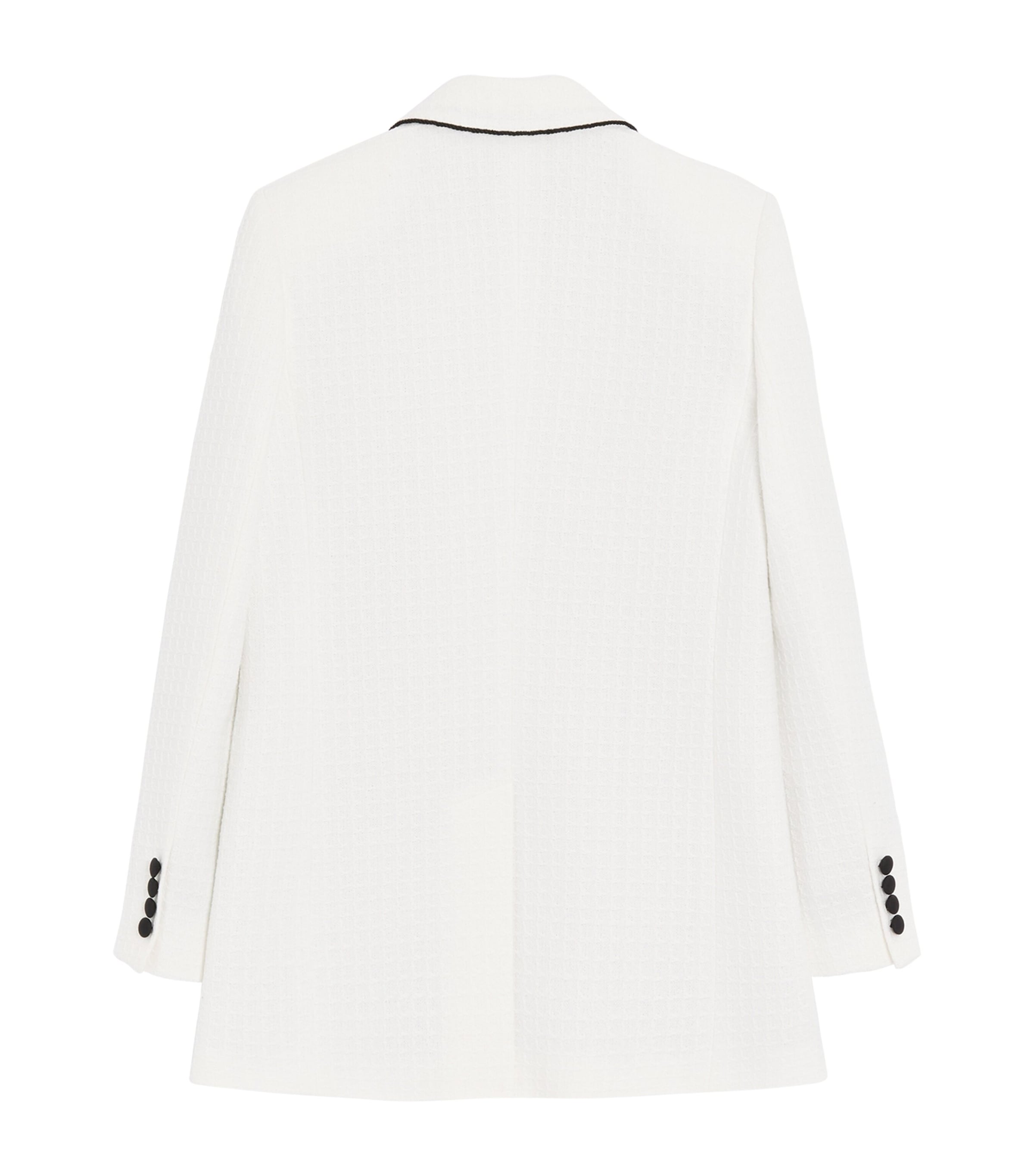 Valentino Womens Cotton Tweed Blazer Cbj Image 2