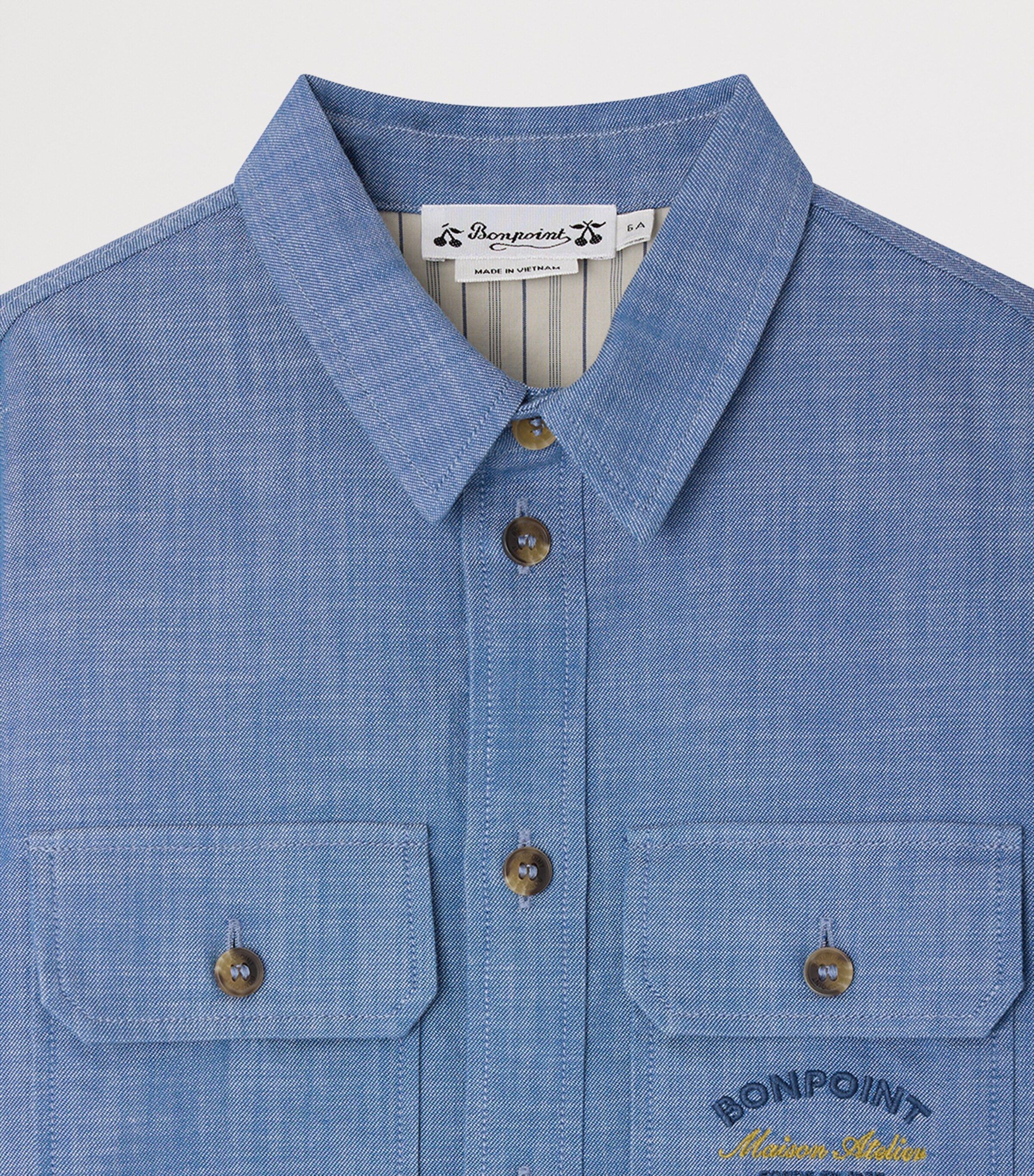 Cotton Logo Shirt (10-14 Years) BLEU Image 3