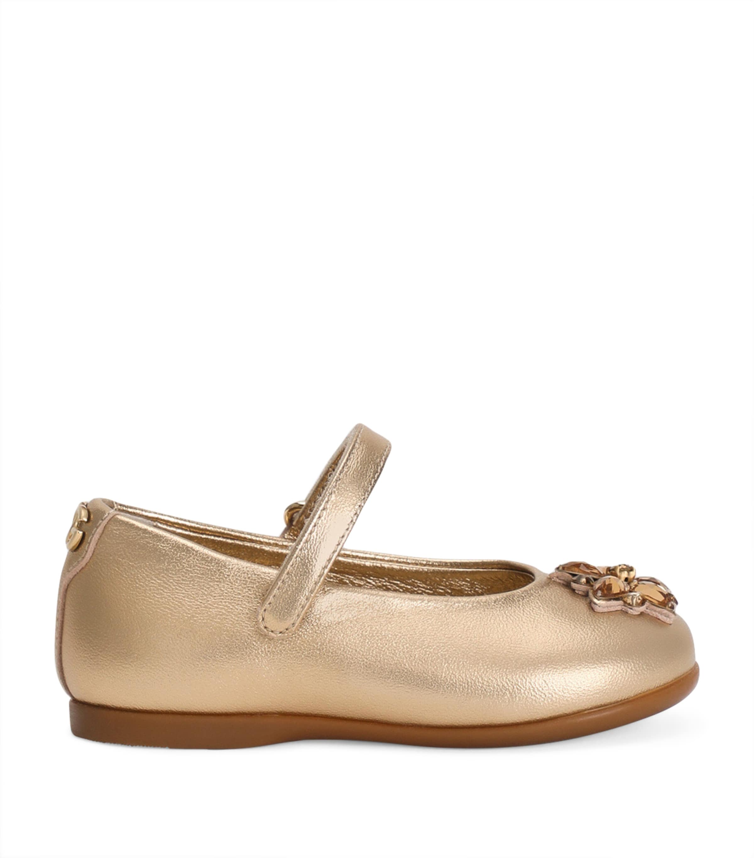 Embellished Ballet Flats 80997GOLD Image 1