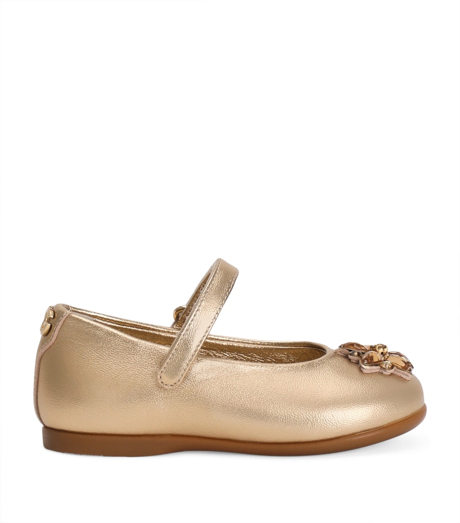 Embellished Ballet Flats 80997GOLD Image 1