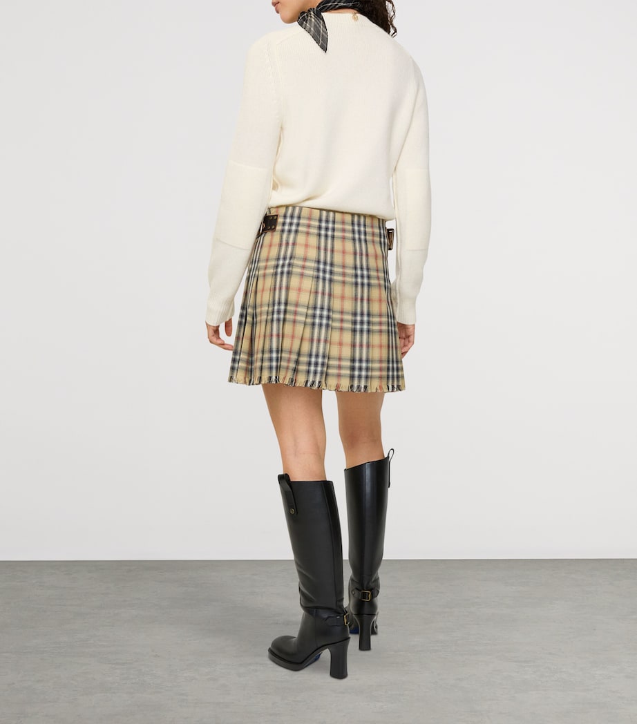 Wool Check Mini Kilt SAND IP CHECK Image 3