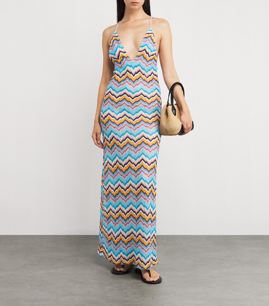 Zigzag Halterneck Maxi Dress S72LG MULTICOLOR Image 2