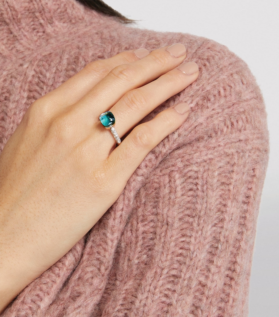 Pomellato Rose Gold, Topaz and Agate Nudo Petit Ring Image 5