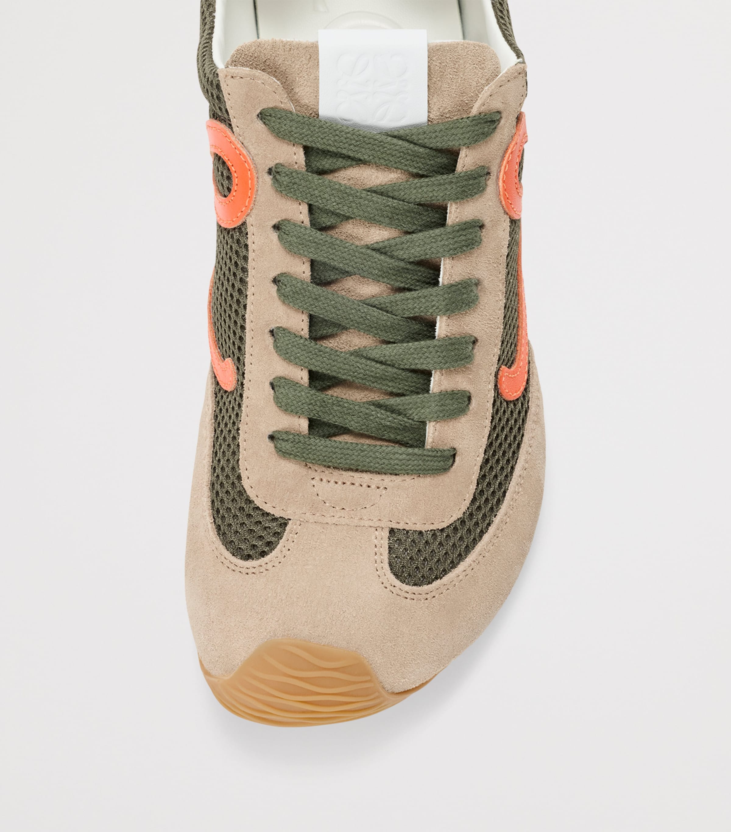 LOEWE Mesh Ballet Runner 2.0 Sneakers Khaki Green/orange Image 5