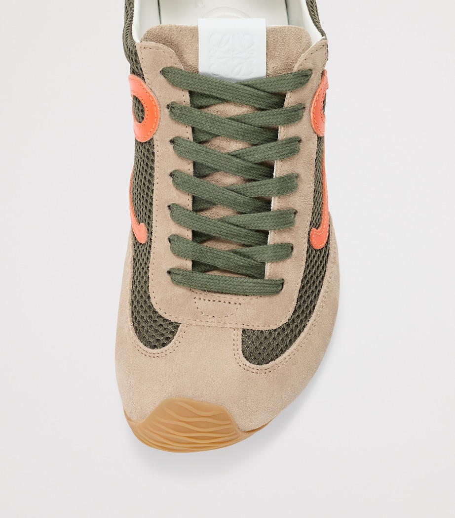 LOEWE Mesh Ballet Runner 2.0 Sneakers Khaki Green/orange Image 5