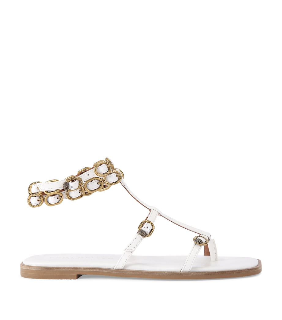 Kurt Geiger London Patent Leather Regent Gladiator Sandals White Image 1