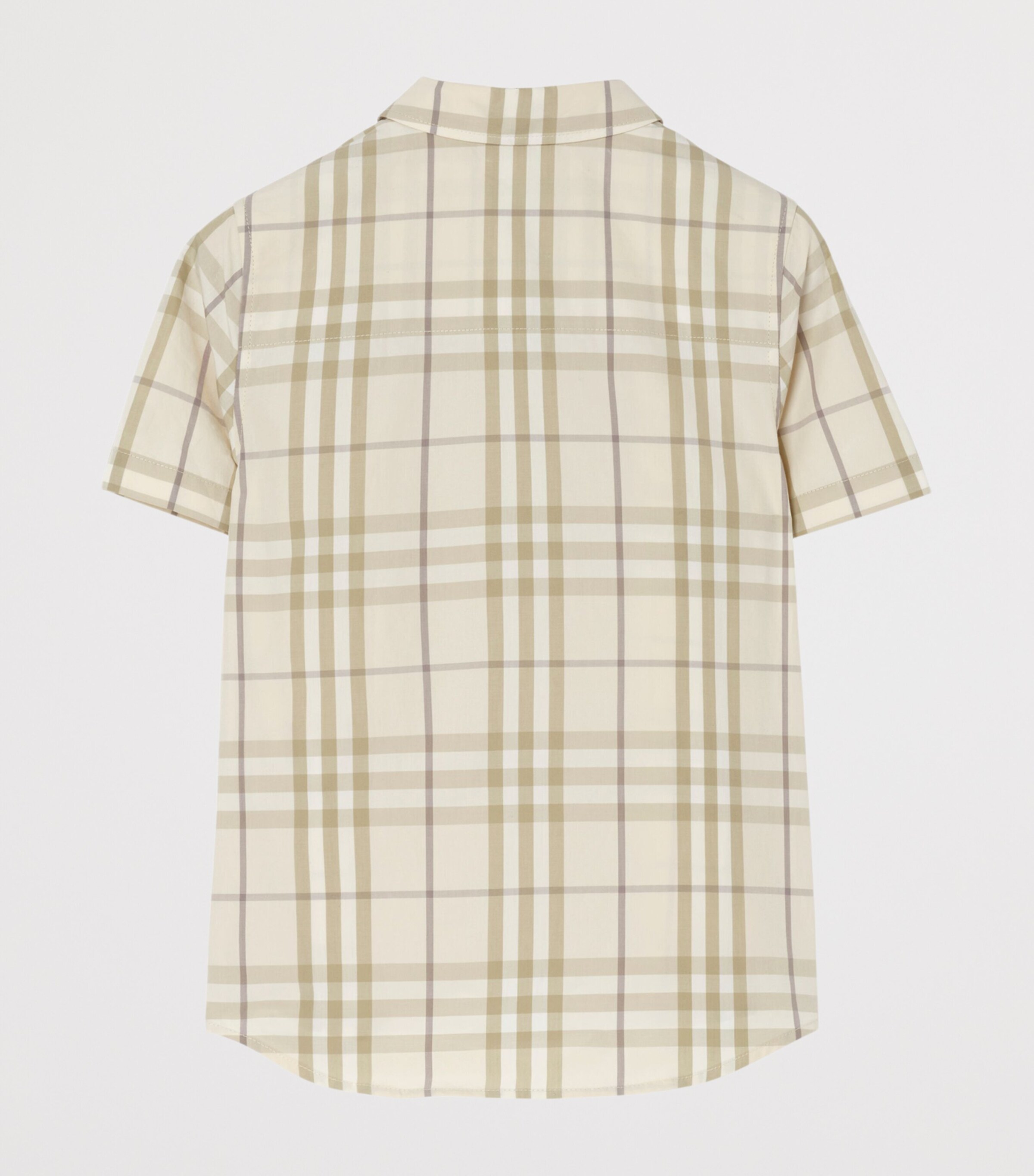 Burberry Kids Cotton Check Short-Sleeve Shirt (14 Years) Sesame Beige Ip Chk Image 2