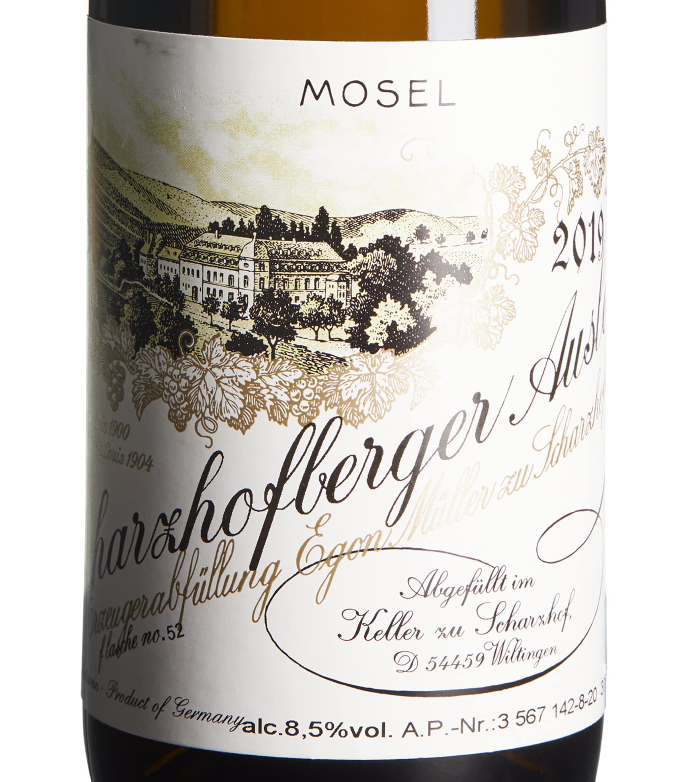 Scharzhofberger Riesling Auslese Blanc 2019 (37.5cl) - Mosel, Germany NO COLOUR Image 2
