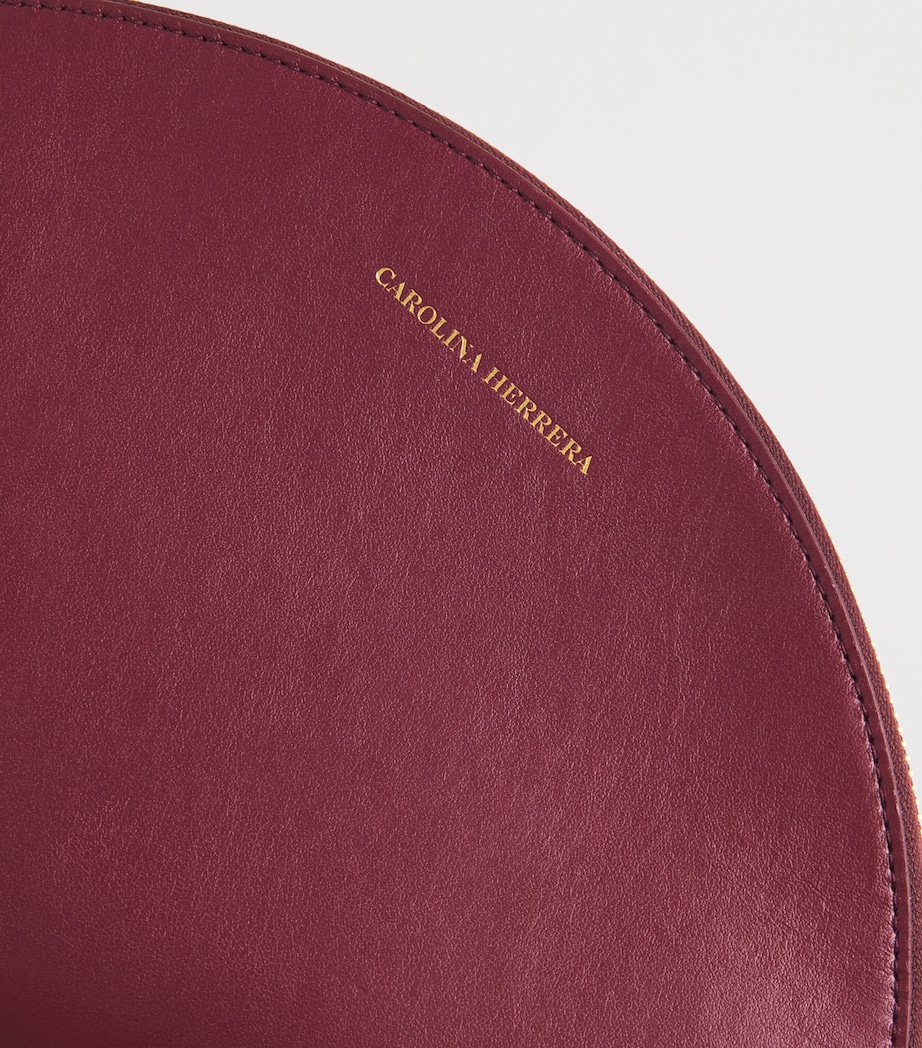 Carolina Herrera Leather Consuelo Clutch Bag Rioja Image 6