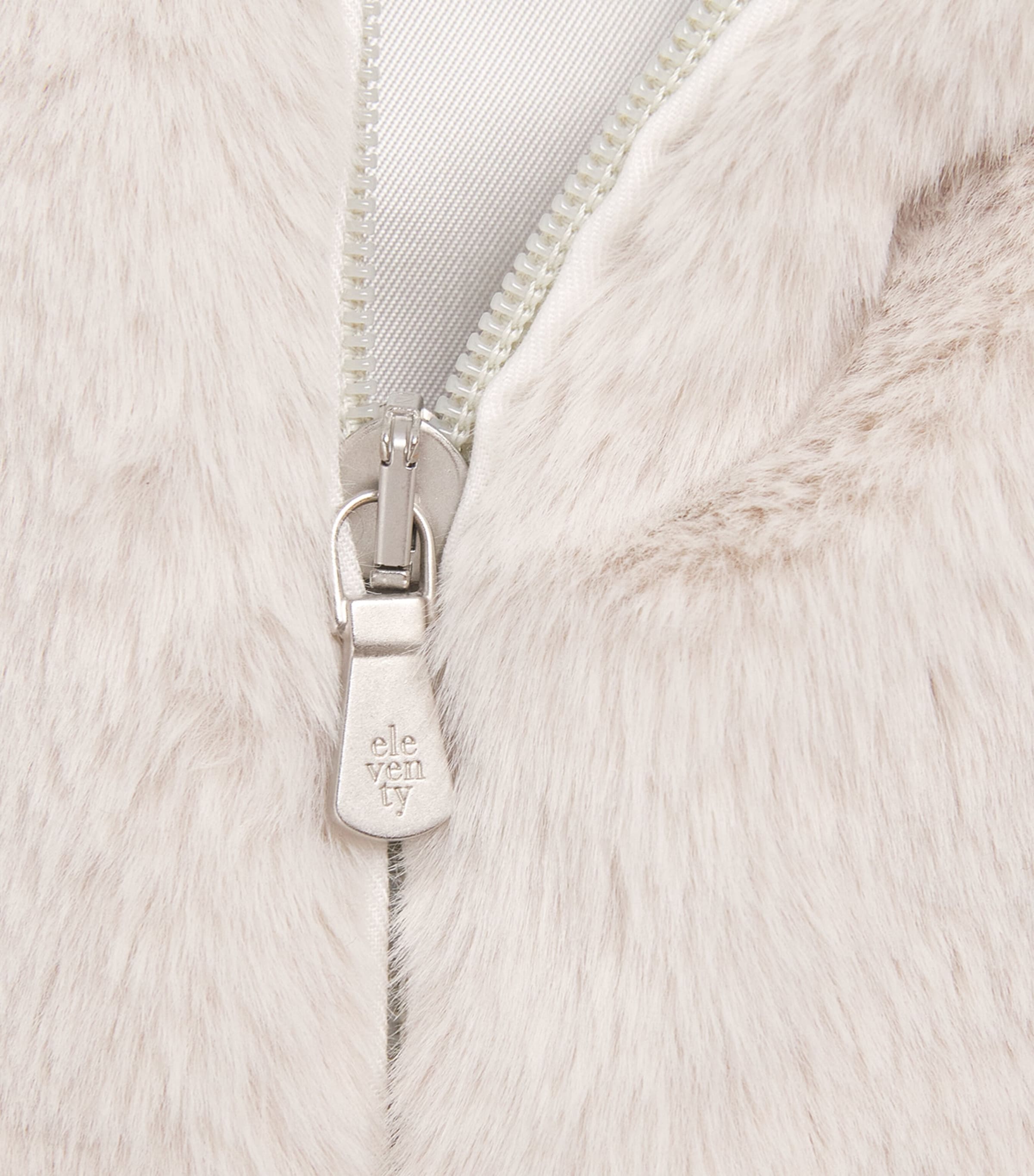 Eleventy Kids Faux Fur Padded Gilet (4-16 Years) Grigio Ghiaccio Image 3