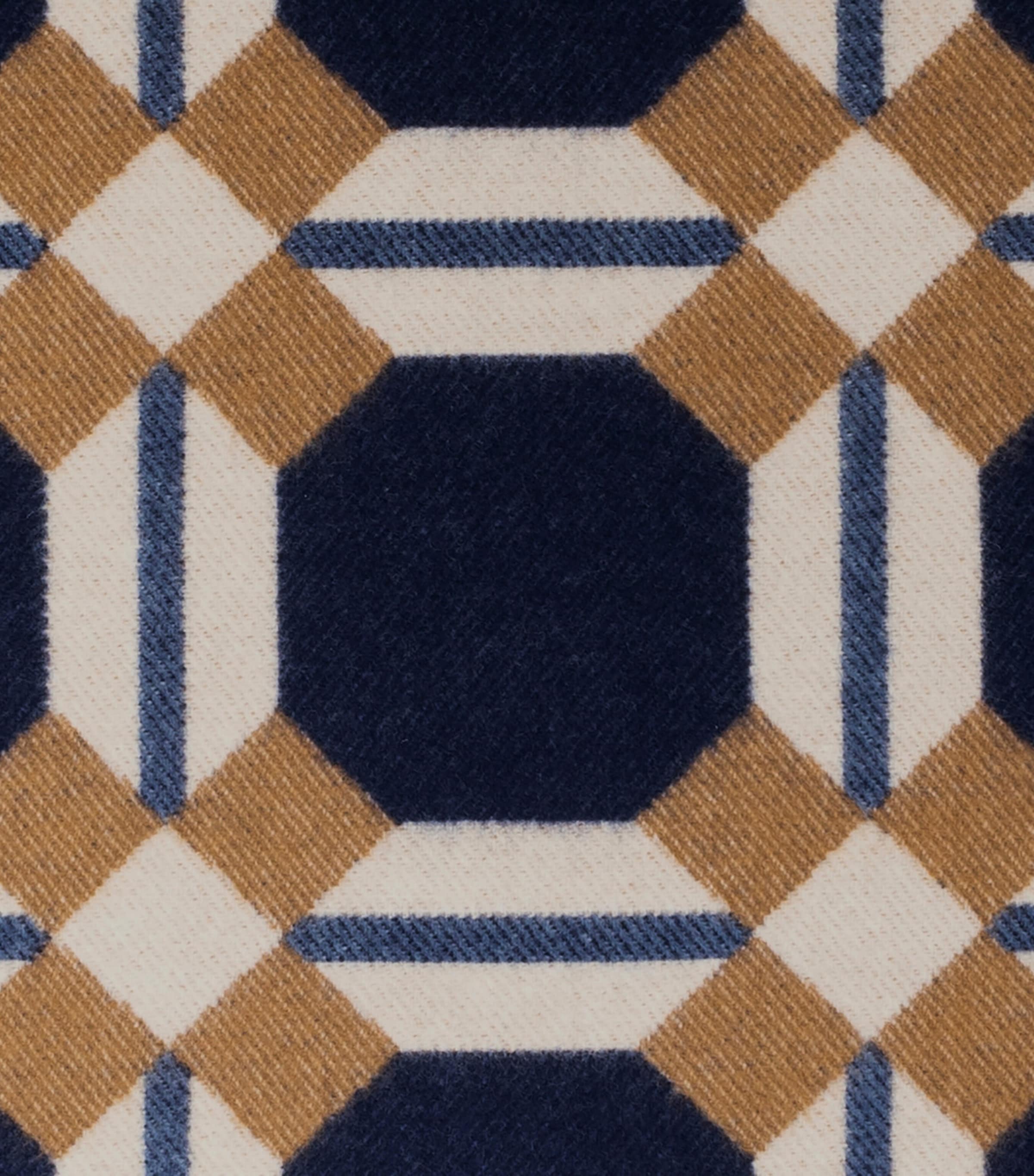 Frette Wool-Cashmere Deco 004 Cushion (50cm x 50cm) Blue/cream Image 2
