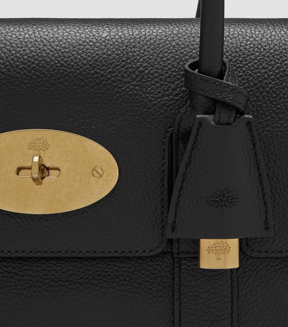Leather Bayswater Shoulder Bag BLACK-BRASS Image 6