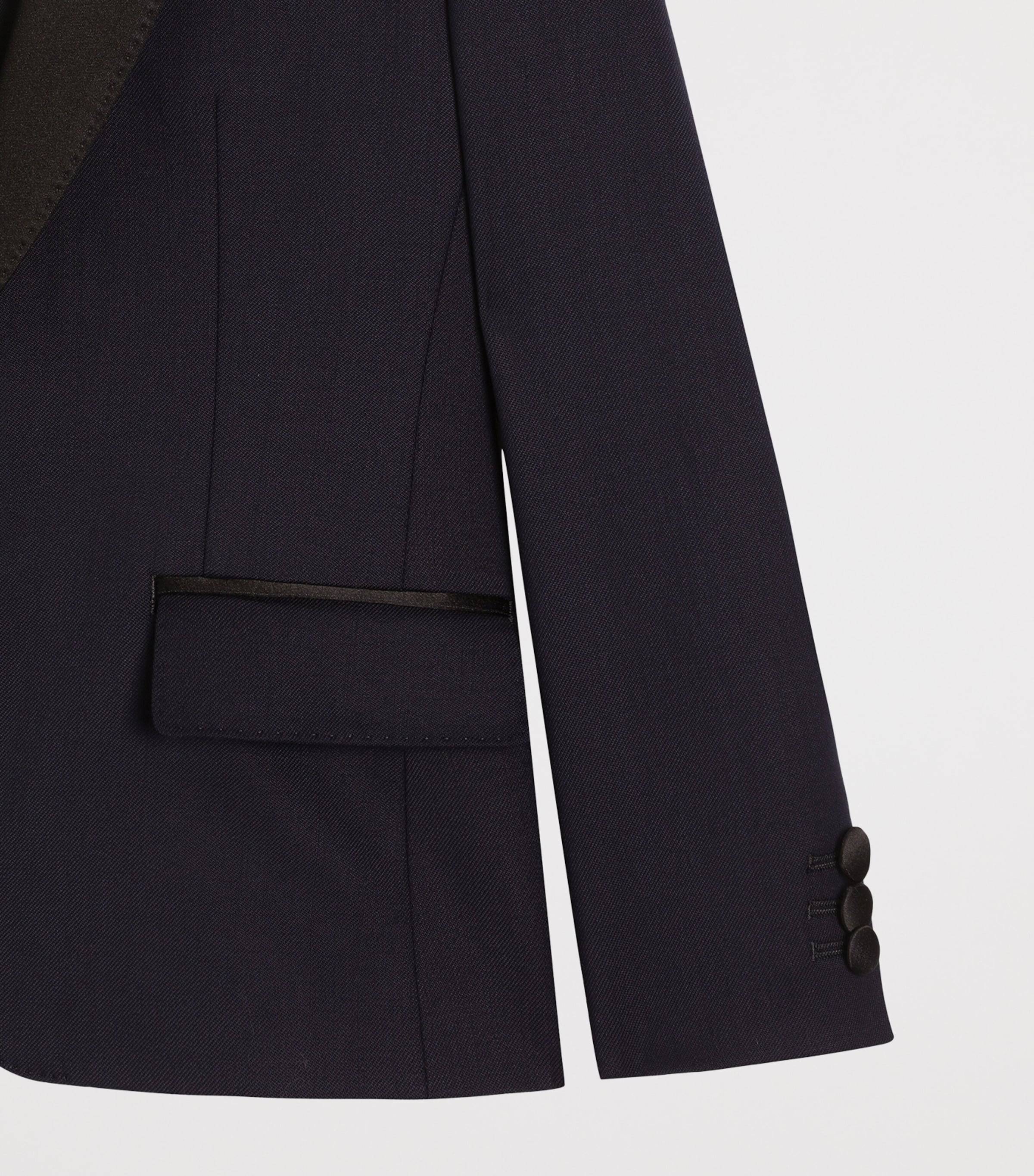 Dolce&Gabbana Kids Virgin Wool-Blend Blazer (8-14 Years) Dark Blue Image 3