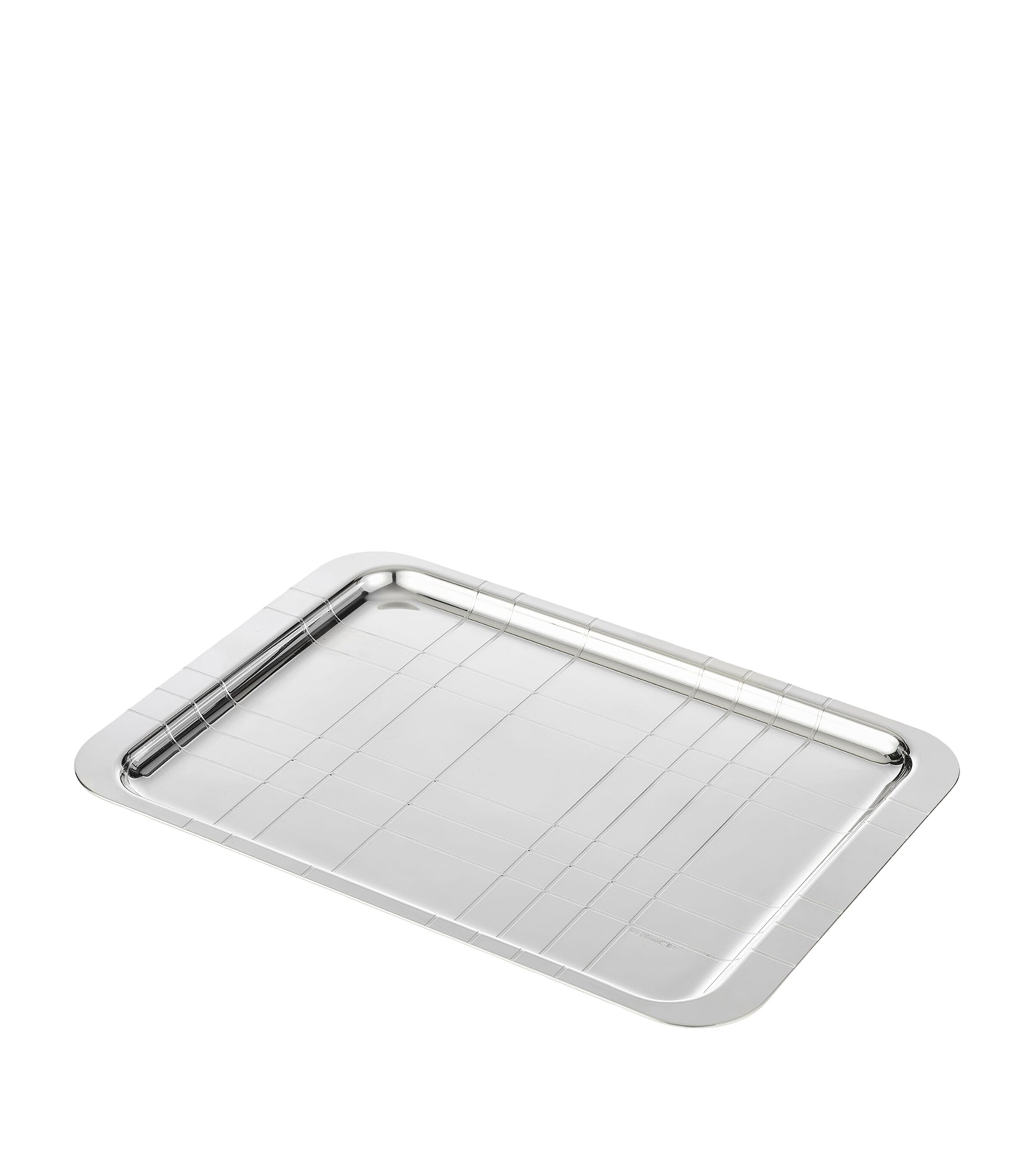 Christofle Silver-Plated Graphik Tray (30cm x 20cm) Silver Image 3