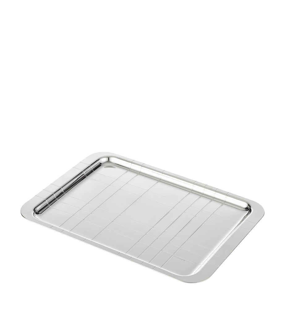 Silver-Plated Graphik Tray (30cm x 20cm) SILVER Image 3