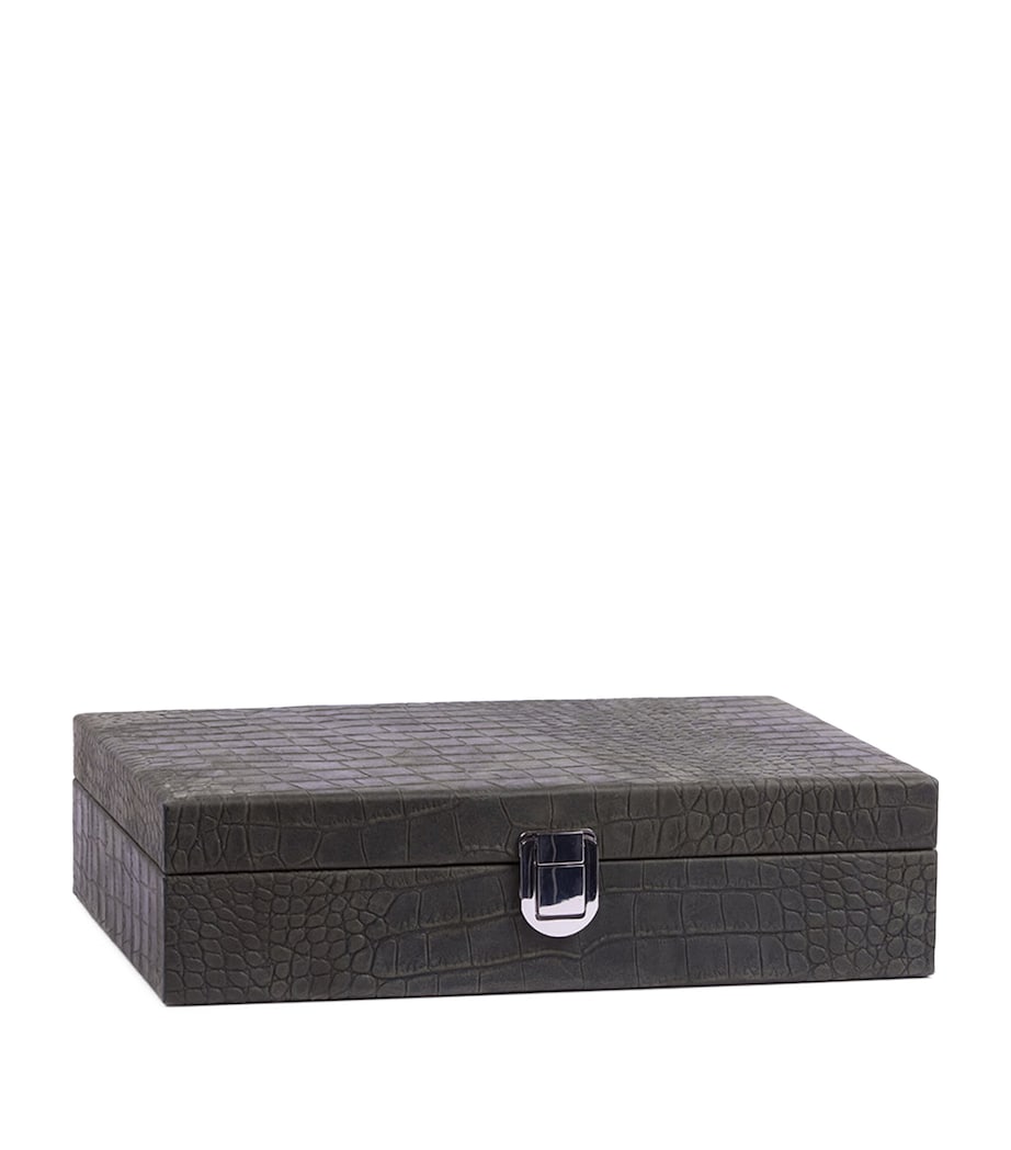 Leather Alligator Poker Set KAKI Image 2