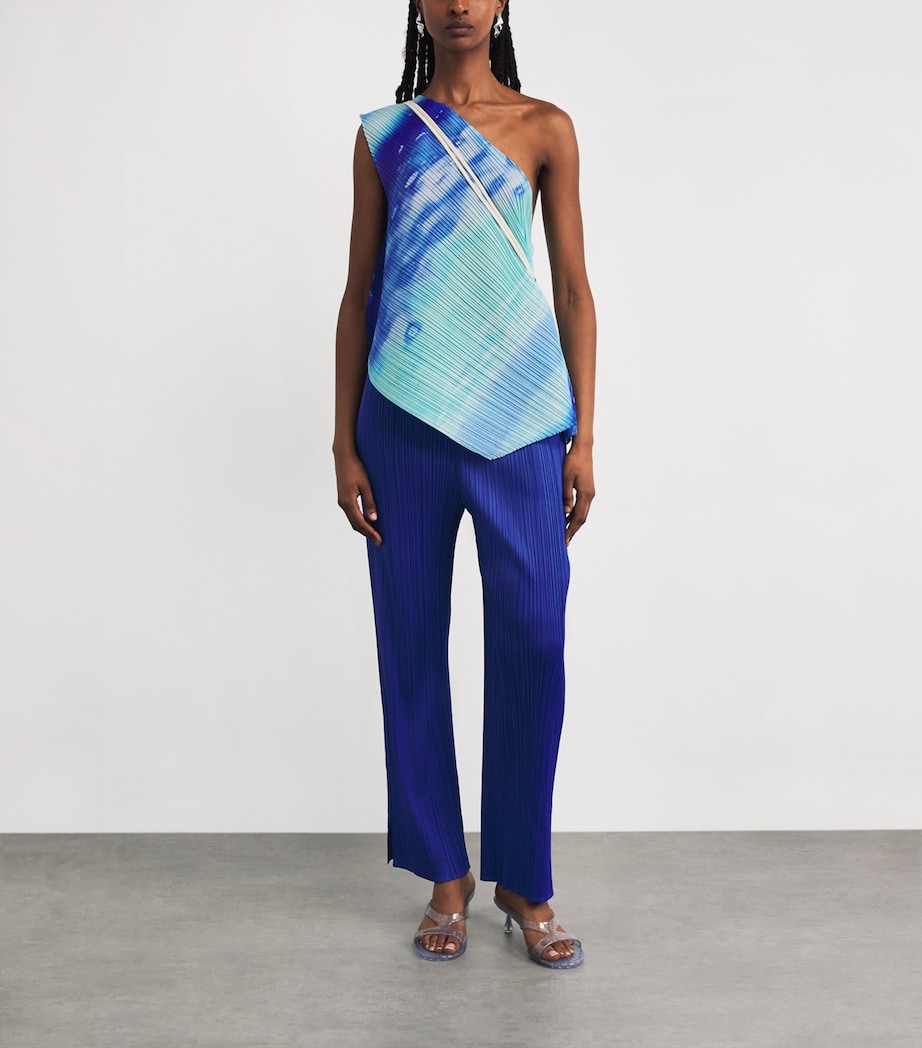 Pleats Please Issey Miyake Womens Monthly Colors May Trousers Blue Image 2
