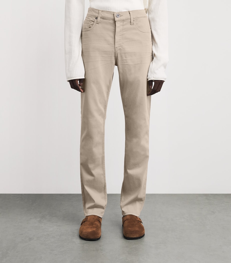 PAIGE Mens Federal Slim Jeans Toasted Almond Image 4