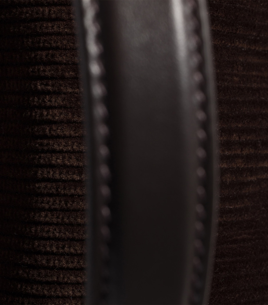 Medium Corduroy Leather-Trim Backpack F0192 Image 5