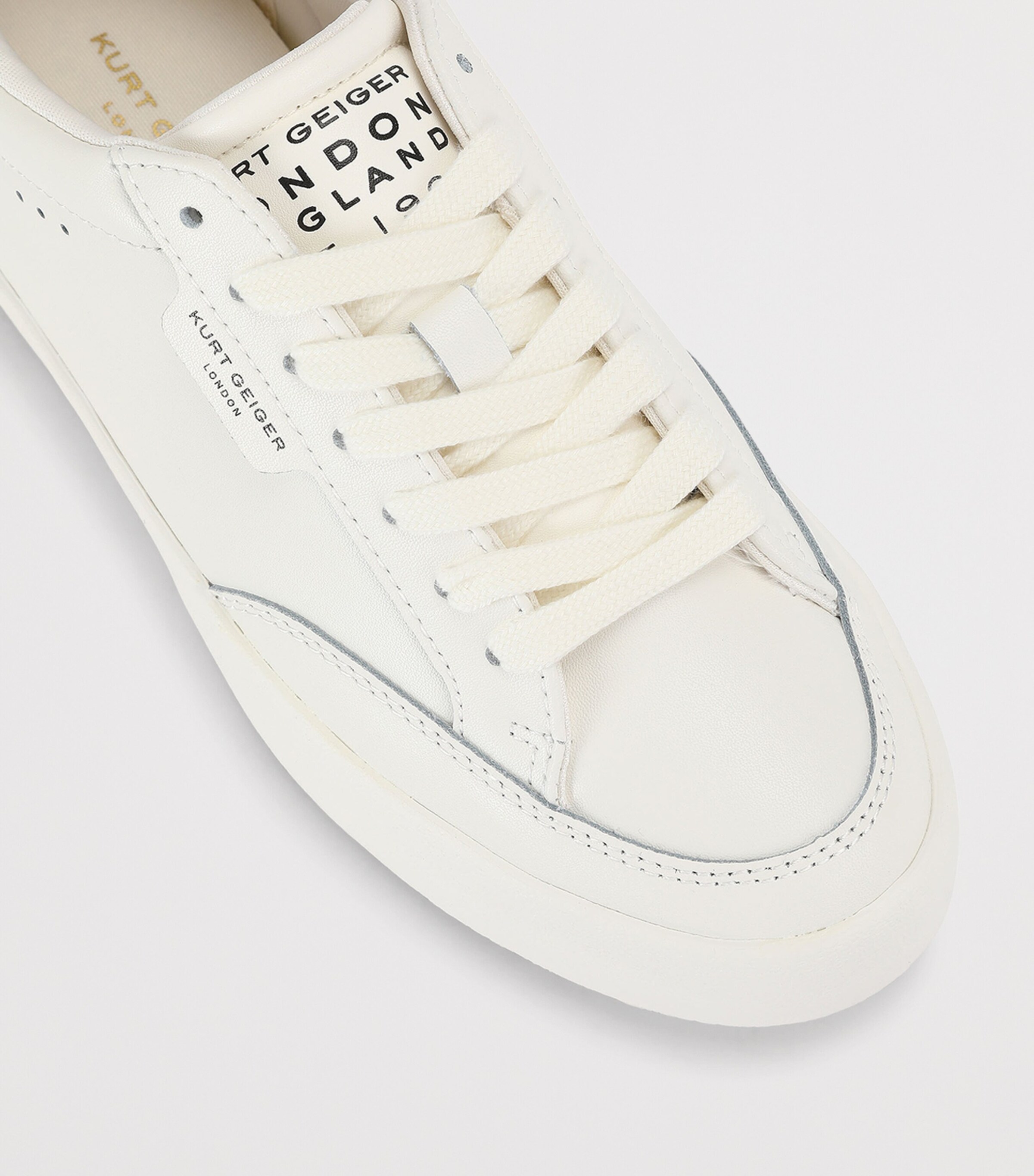 Kurt Geiger London Leather London Sneakers White/blk Image 2