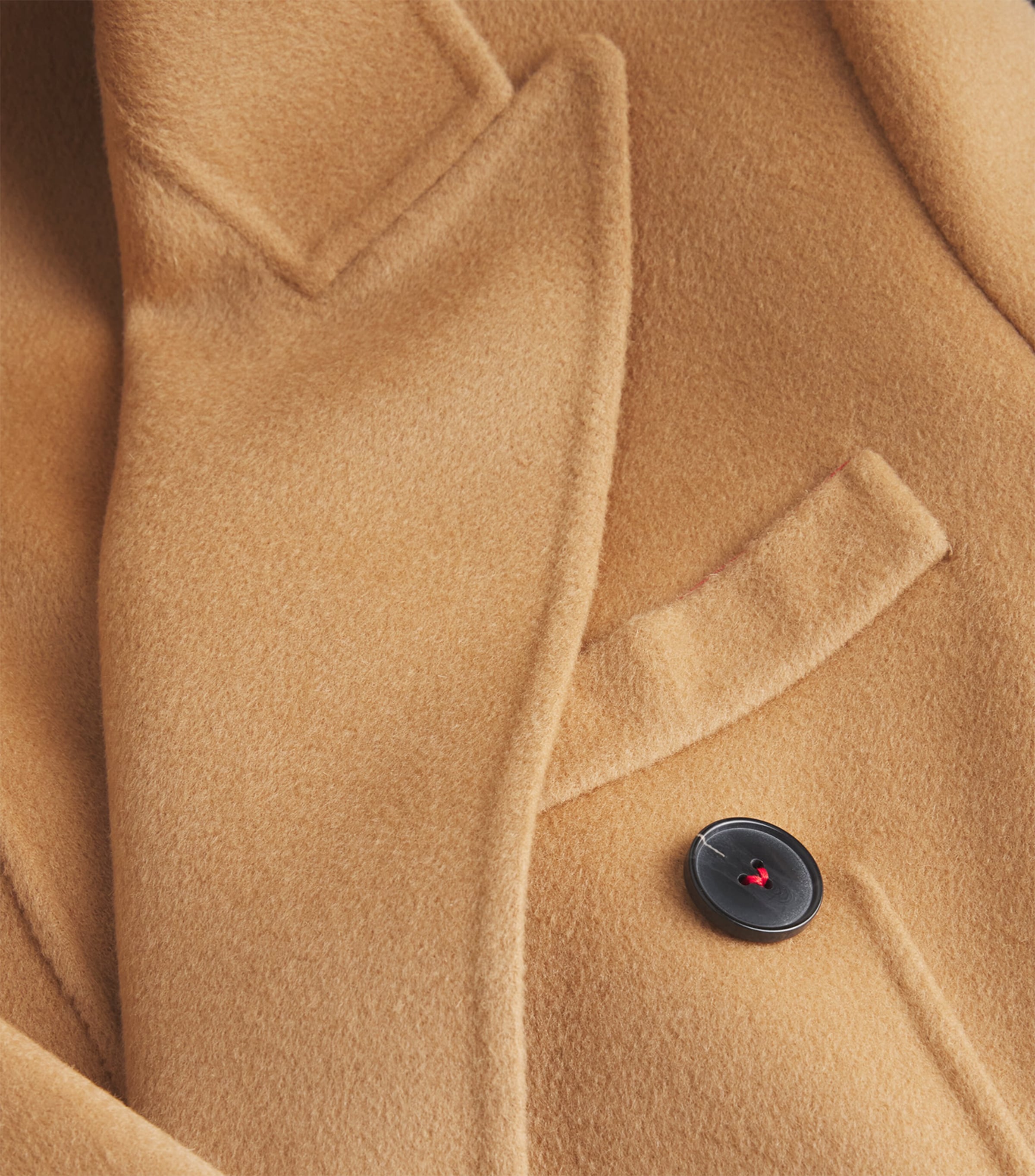 Victoria Beckham Womens Wool-Cashmere Double-Faced Coat Camel Image 5