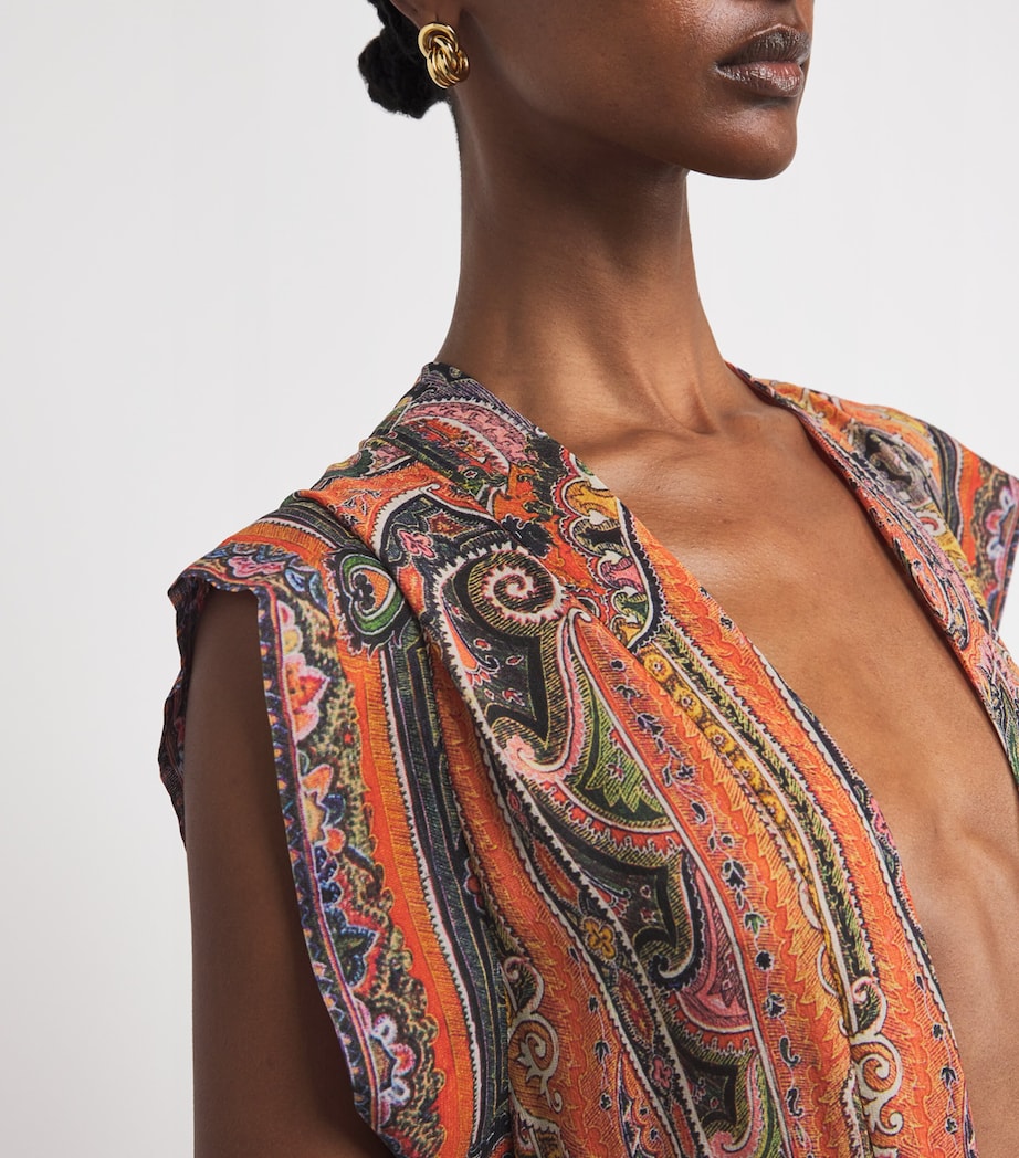 Silk Melissa Maxi Dress 11OR ORANGE Image 6