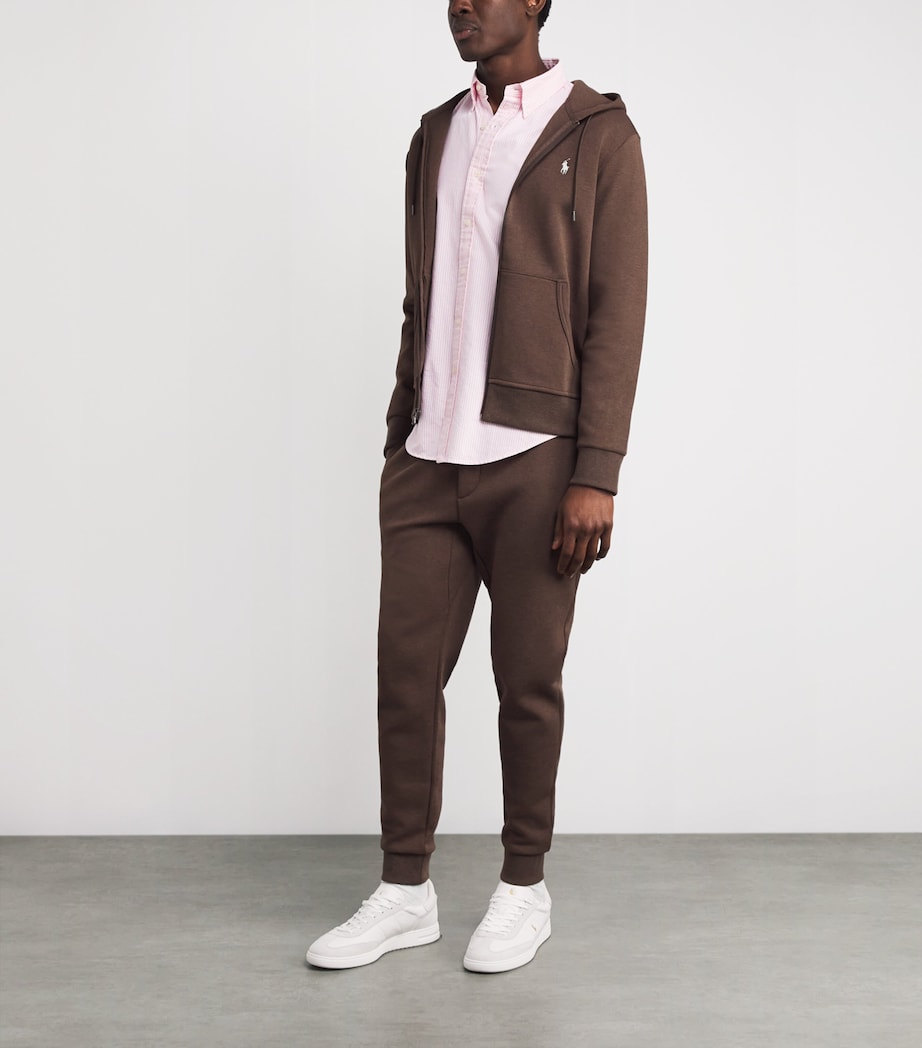 Tech Knit Zip-Up Hoodie BROWN Image 2