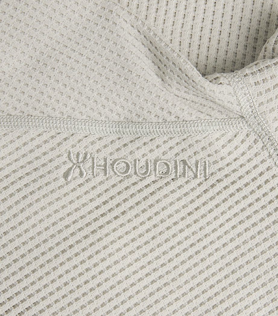 Houdini Mens Technical Mesh Half-Zip Sweatshirt Greenish Grey Image 6