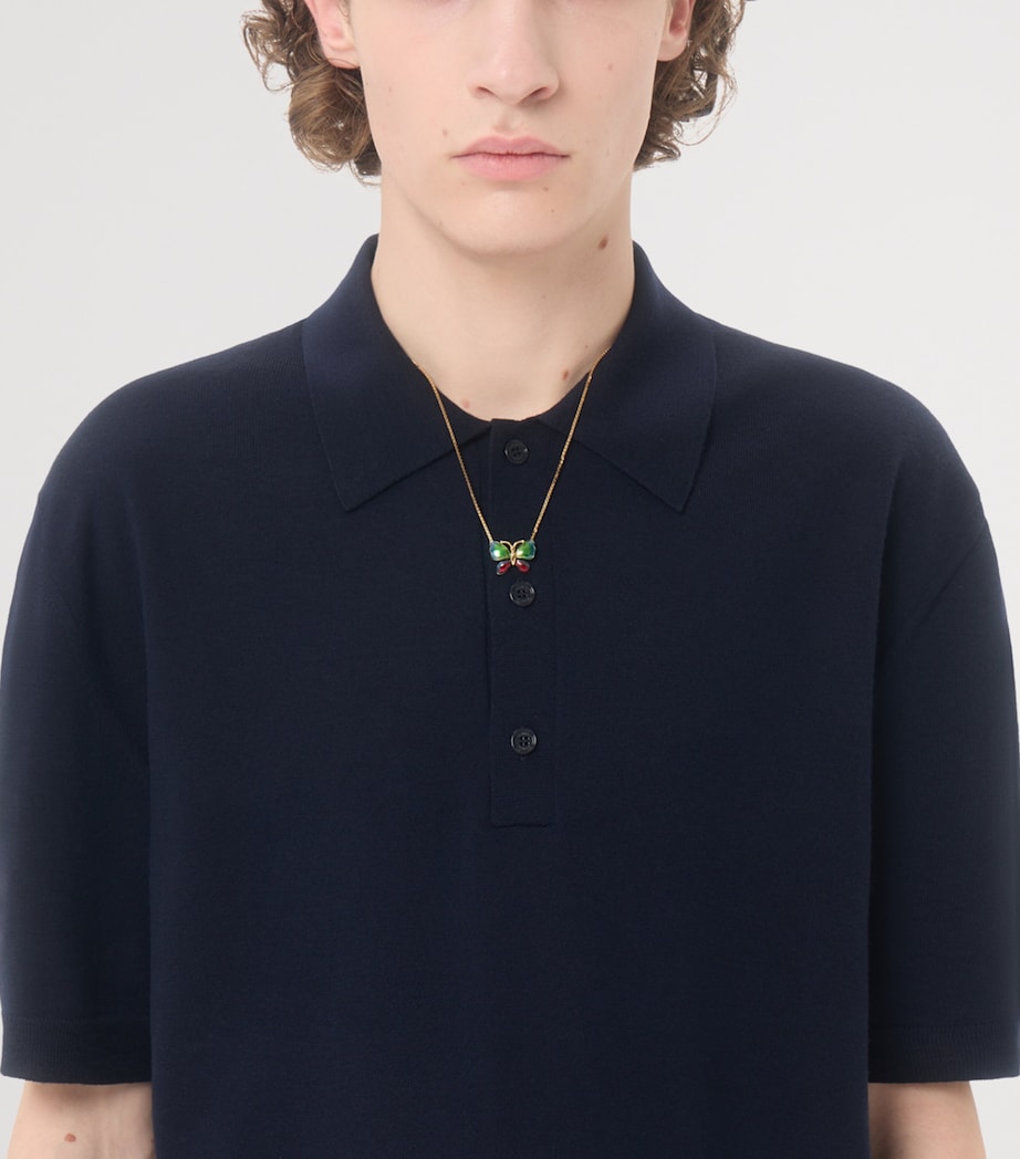 Valentino Mens Virgin Wool VLogo Signature Polo Shirt Image 7