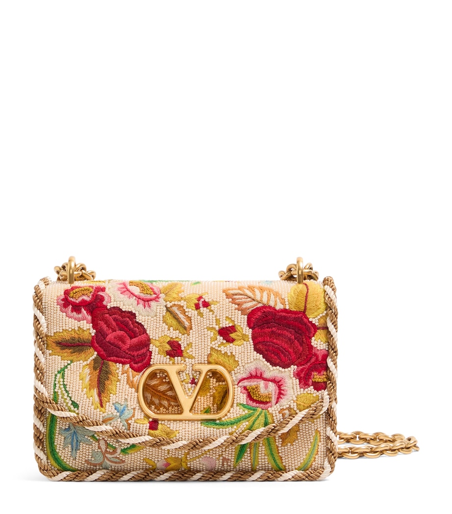 Small Silk Embellished Vain Shoulder Bag B9F Image 1