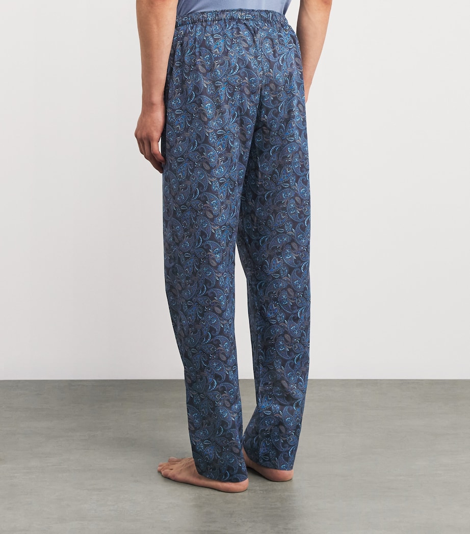 Cotton Paisley Pyjama Trousers 482 PAISLEY MIDNIGHT Image 4